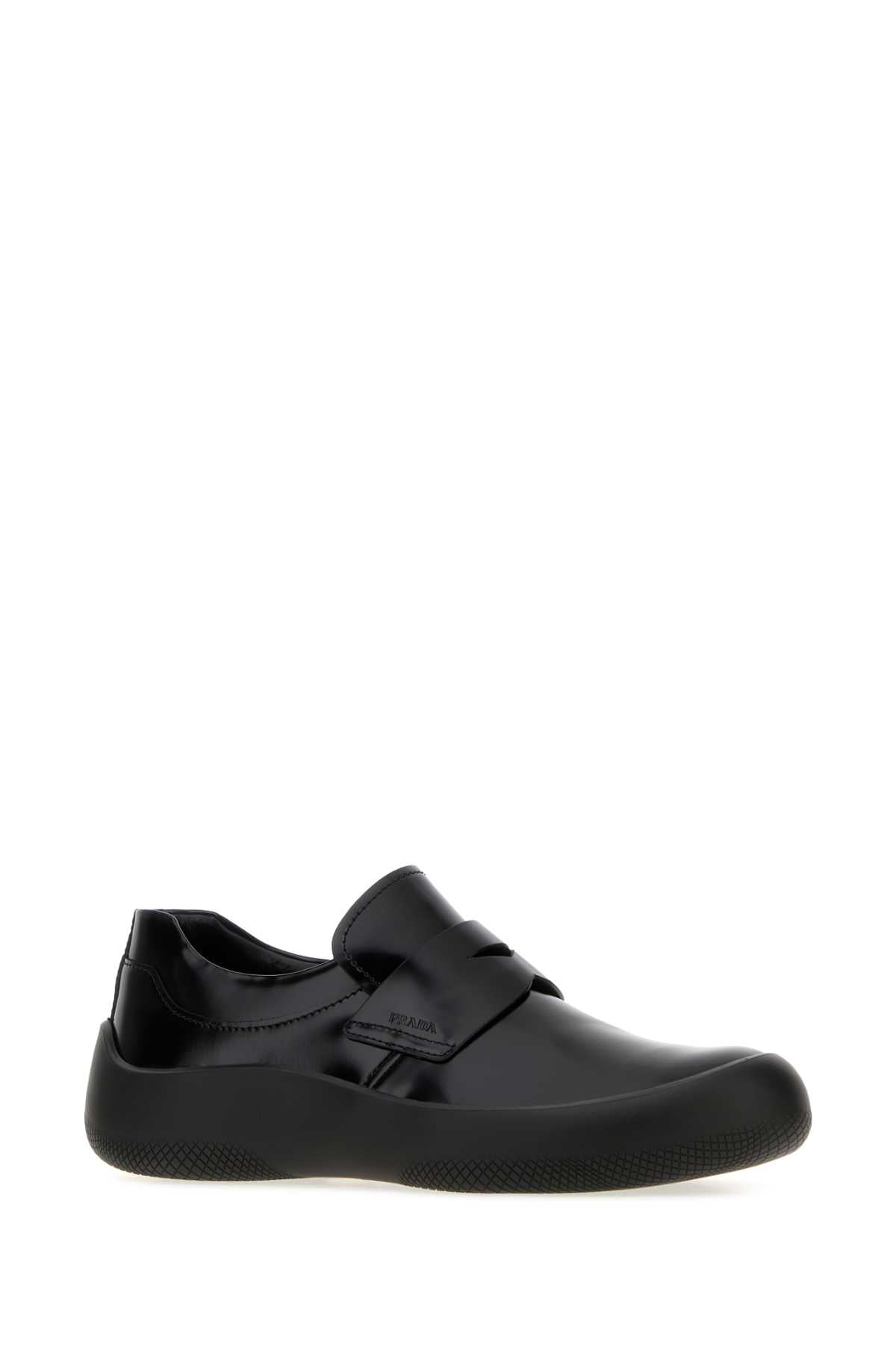 Prada Men Black Leather Prax Loafers PRADA