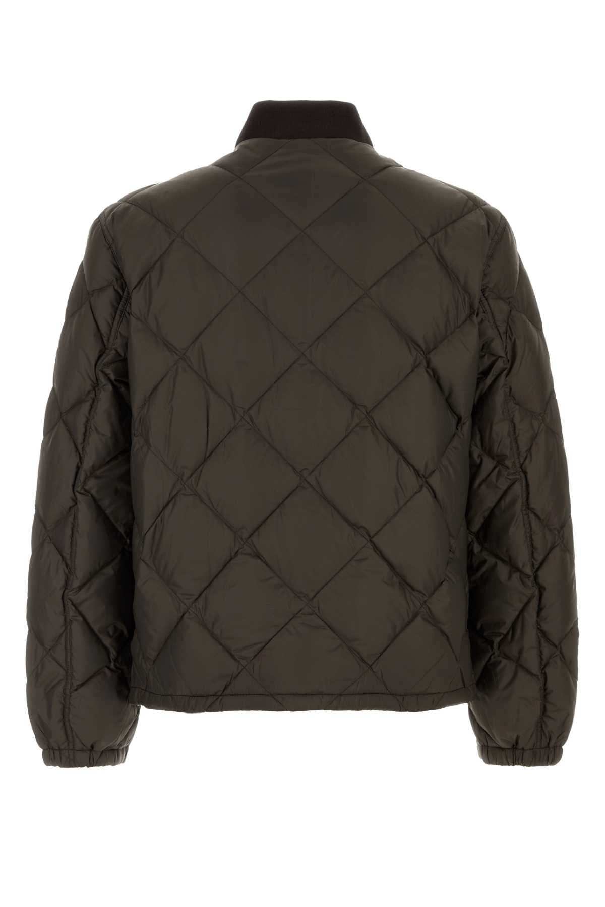 Prada Men Olive Green Polyester Down Jacket PRADA