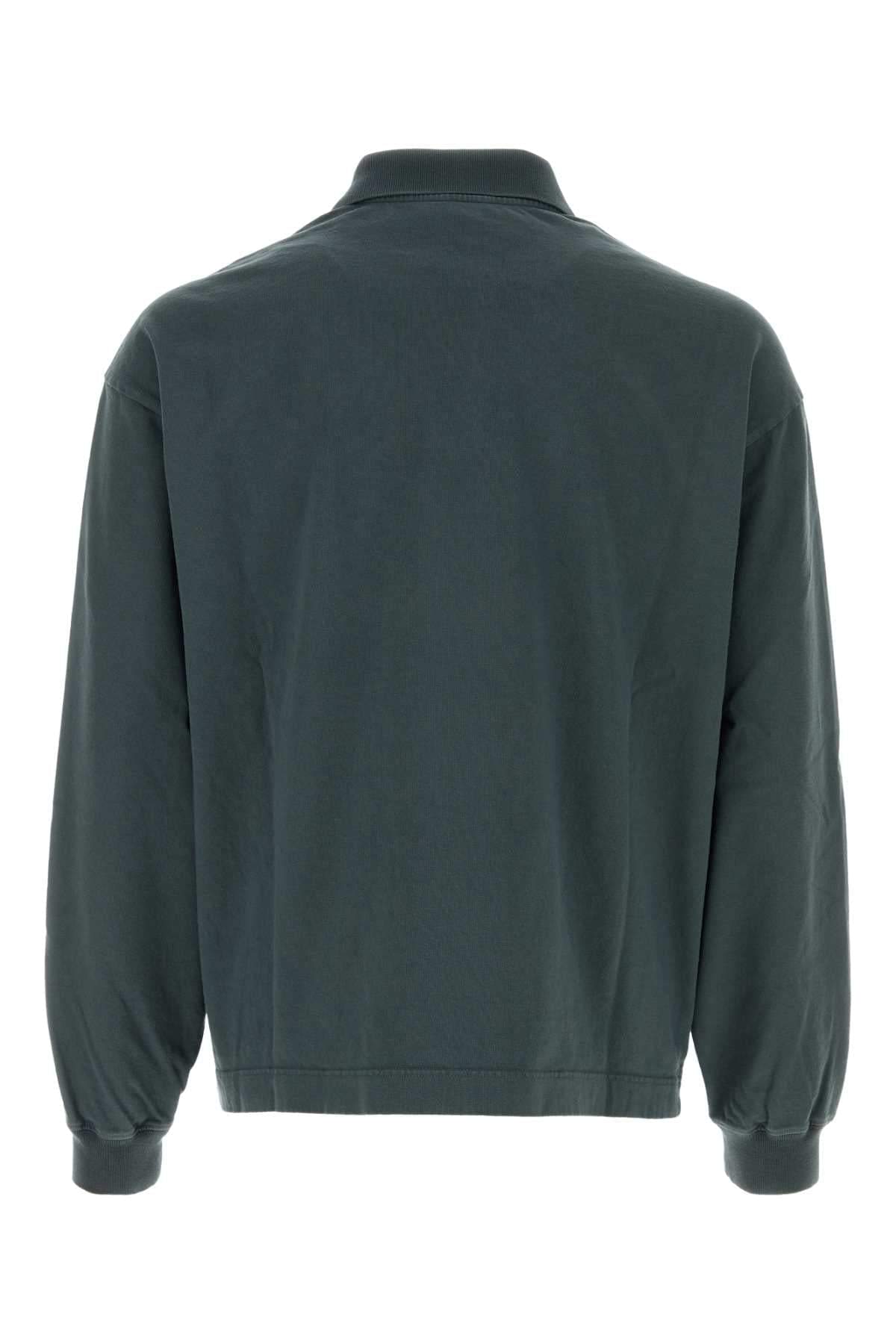 Prada Men Petrol Blue Cotton Polo Shirt PRADA