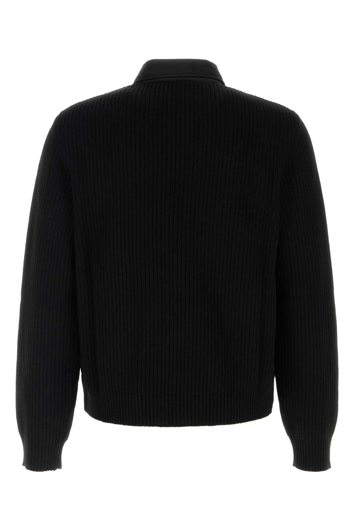 Prada Men Black Wool Cardigan PRADA