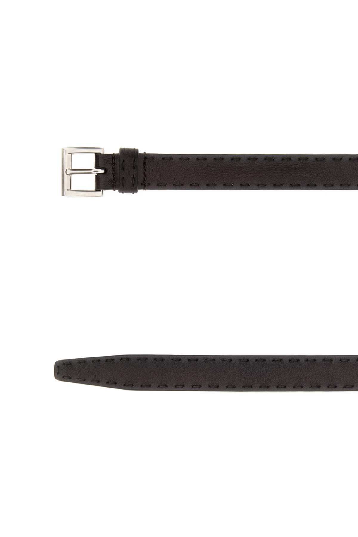 Prada Men Brown Nappa Leather Belt PRADA