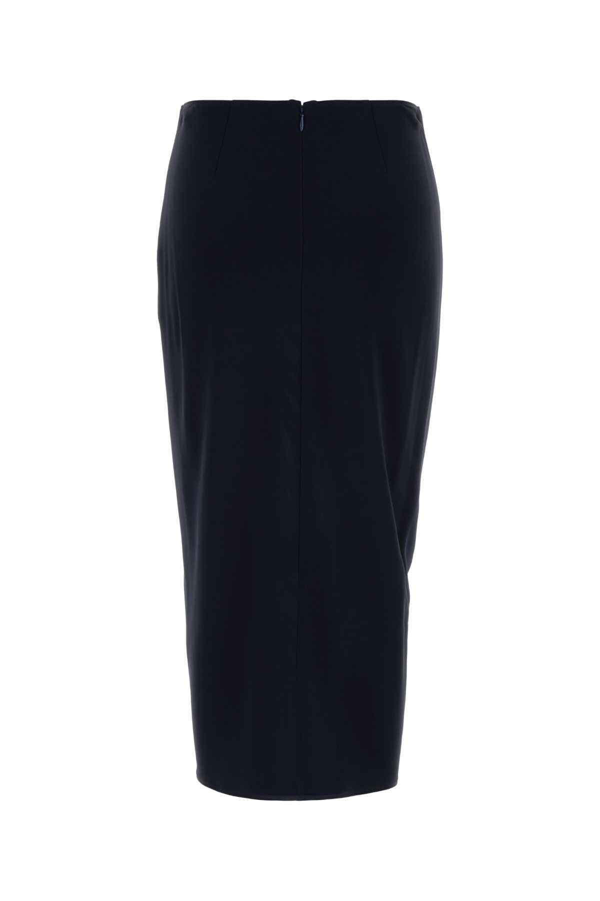 Stella Mccartney Women Midnight Blue Viscose Skirt STELLA MCCARTNEY