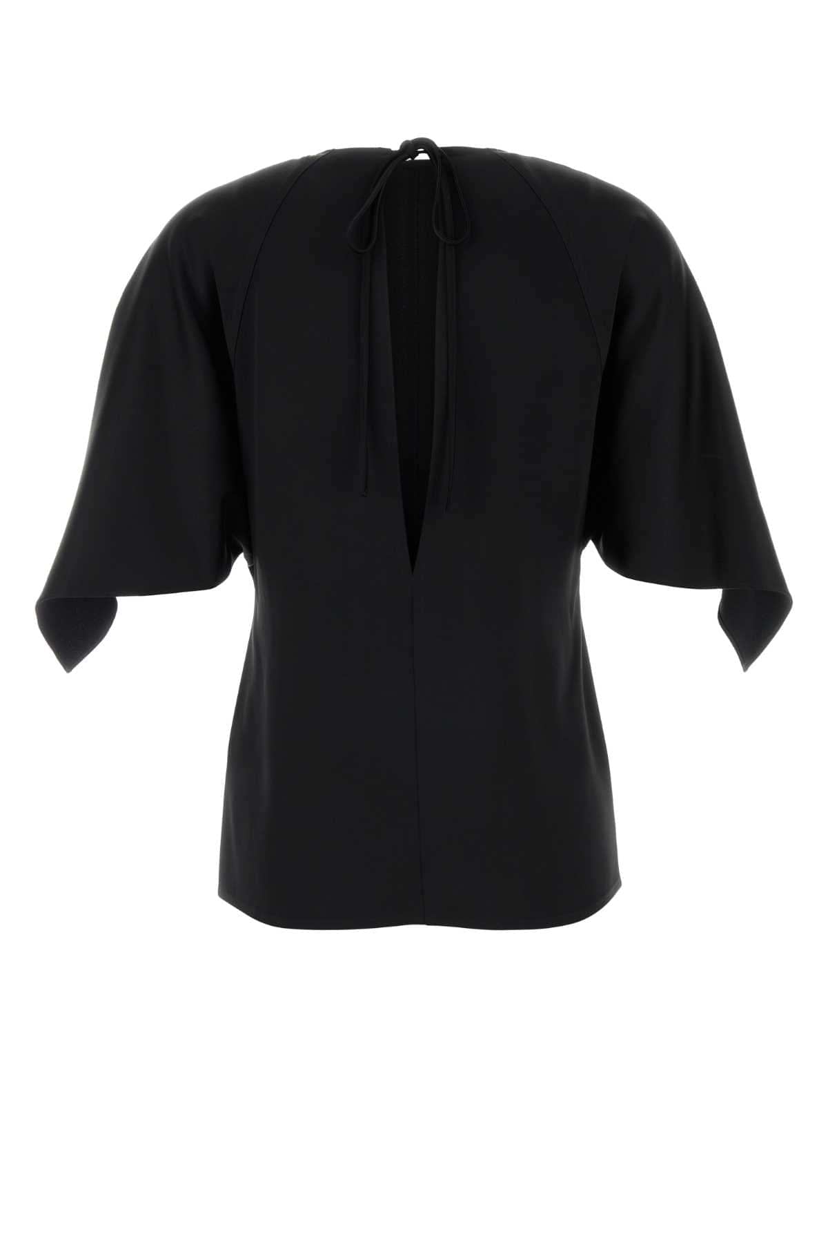 Stella Mccartney Women Black Satin Top STELLA MCCARTNEY