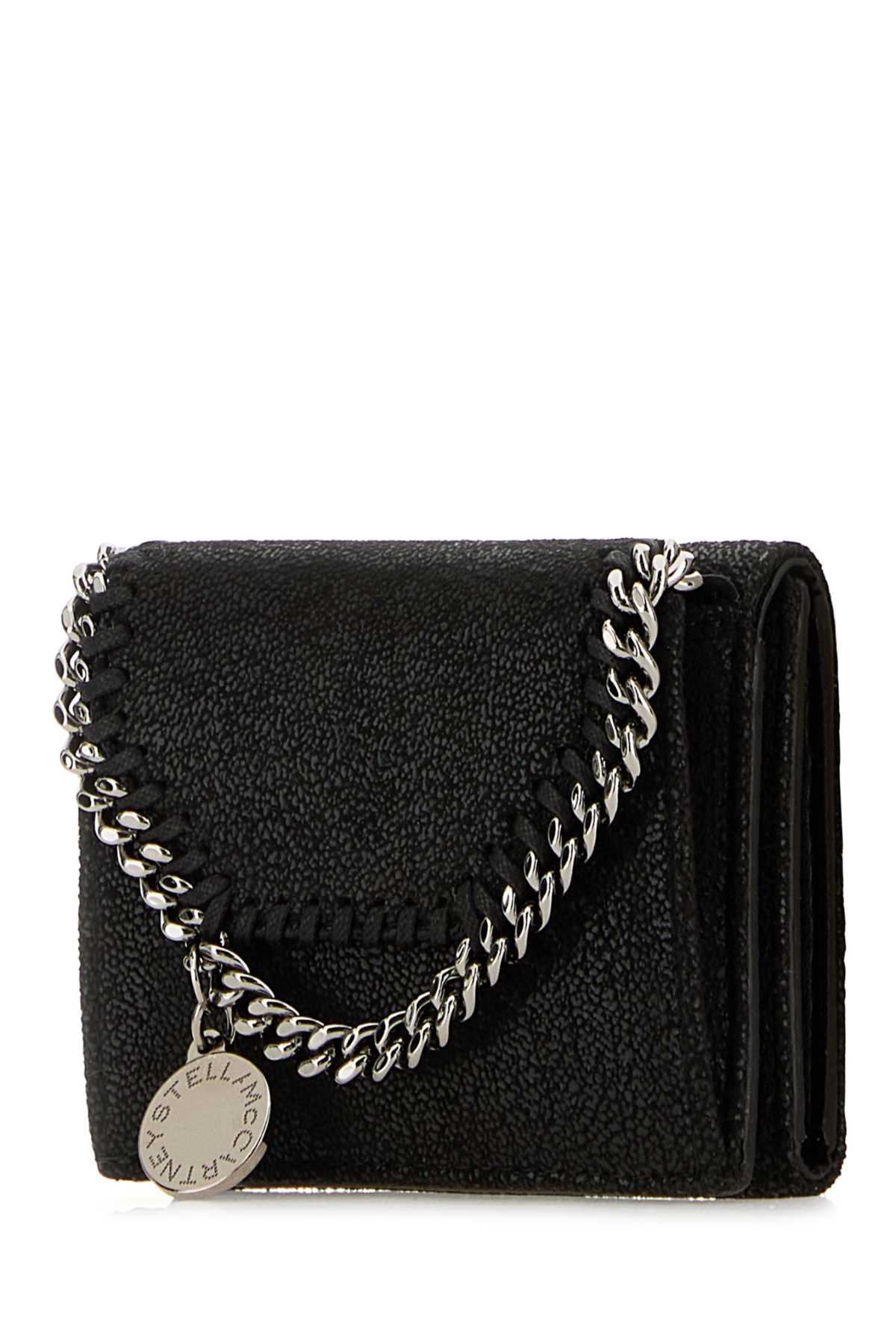 Stella Mccartney Women Black Shaggy Deer Falabella Wallet STELLA MCCARTNEY
