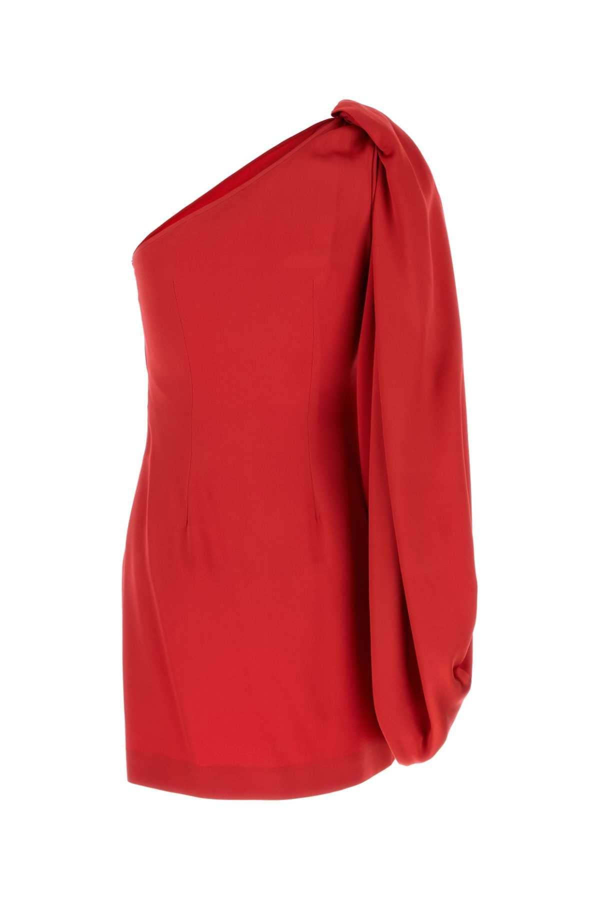 Stella Mccartney Women Red Satin One-Shoulder Mini Dress STELLA MCCARTNEY