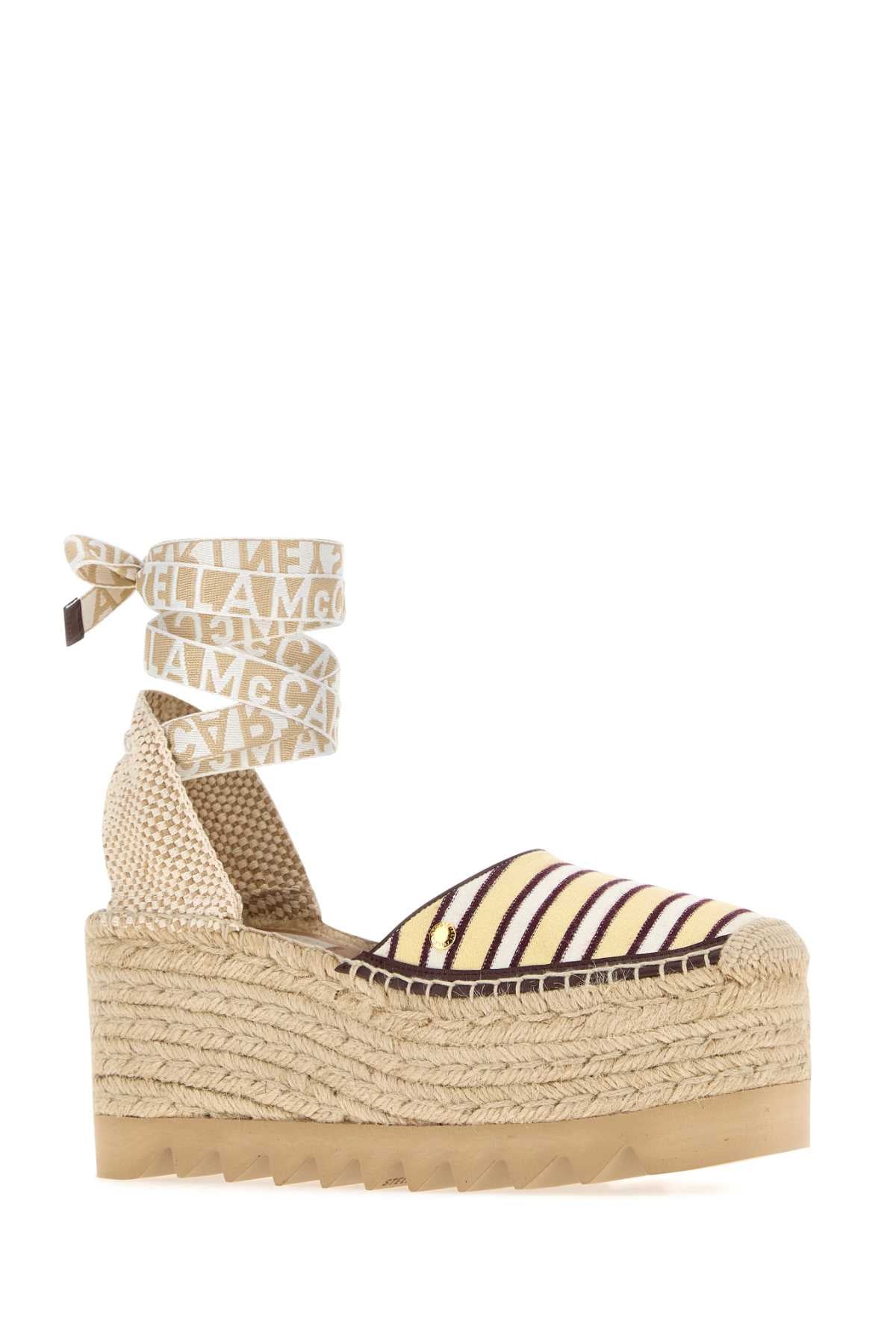 Stella Mccartney Women Embroidered Canvas Gaia Wedges STELLA MCCARTNEY