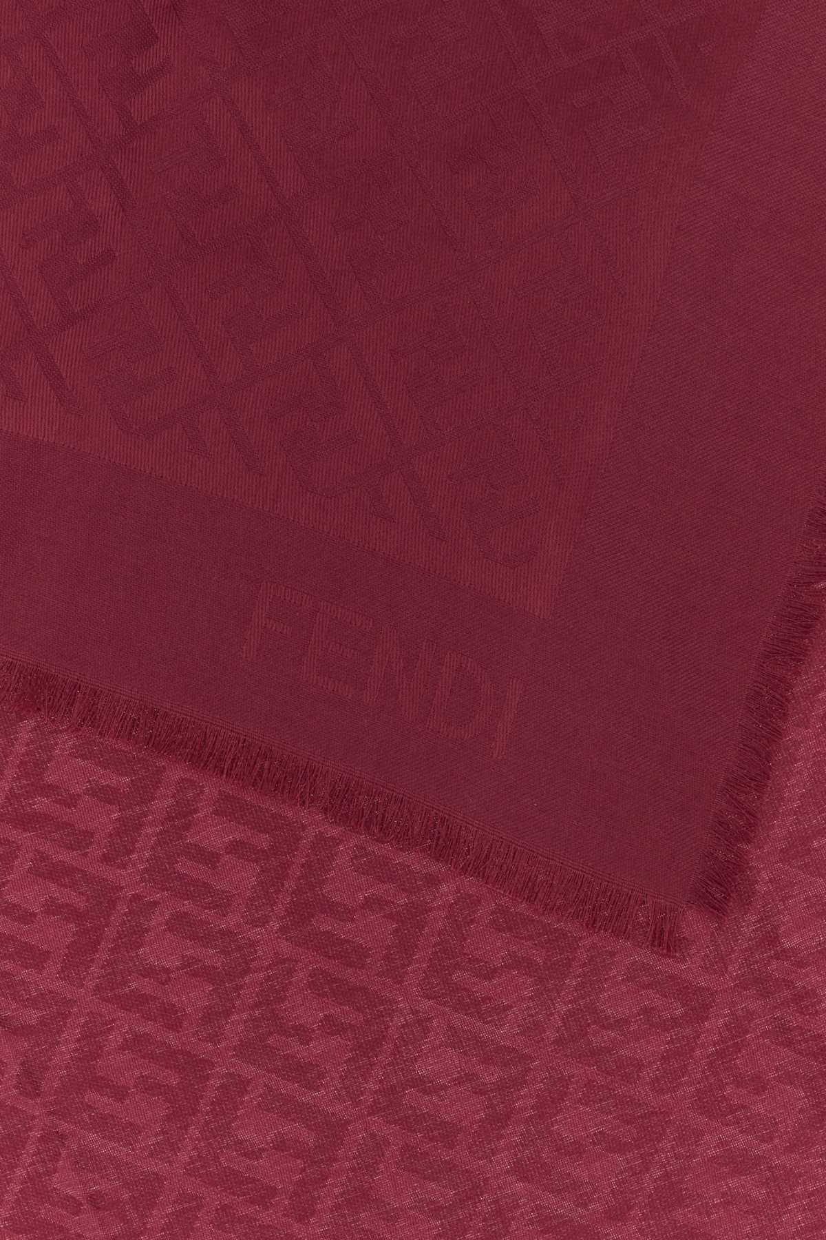 Fendi Women Tyrian Purple Silk Blend Scarf FENDI