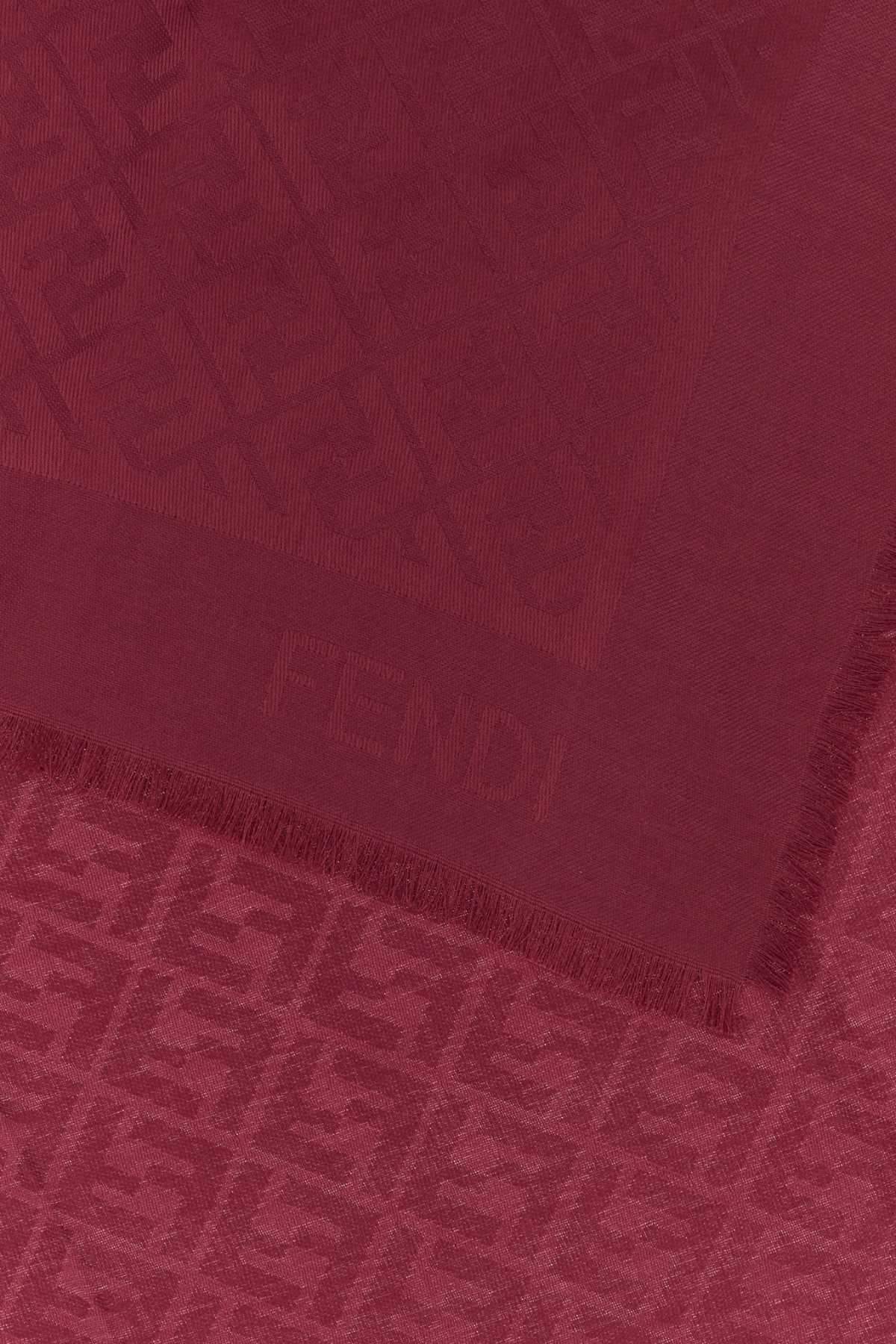 Fendi Women Tyrian Purple Silk Blend Scarf FENDI