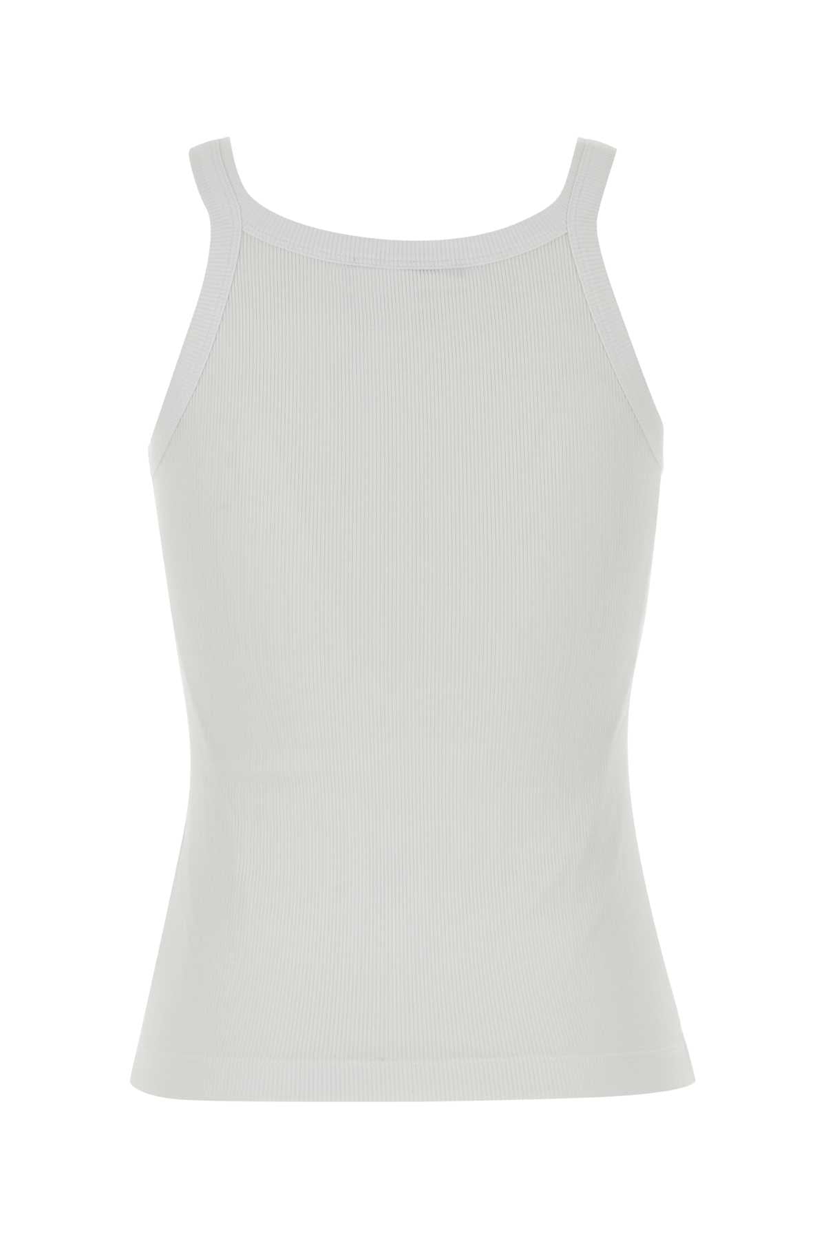 Fendi Women White Stretch Cotton Tank Top FENDI
