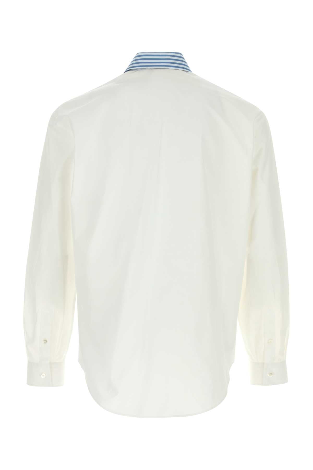 Fendi Men White Poplin Shirt FENDI