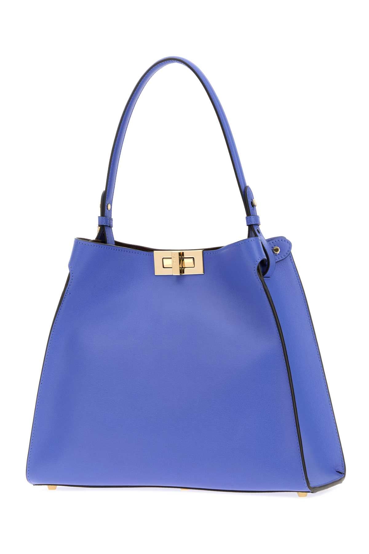 Fendi Women Blue Leather Medium Fendi Way Handbag FENDI
