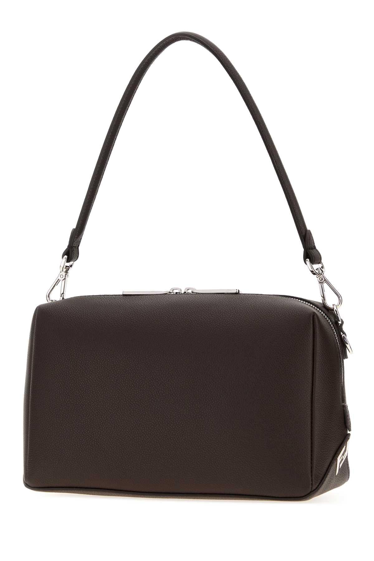 Fendi Men Dark Brown Leather Lui Medium Shoulder Bag FENDI