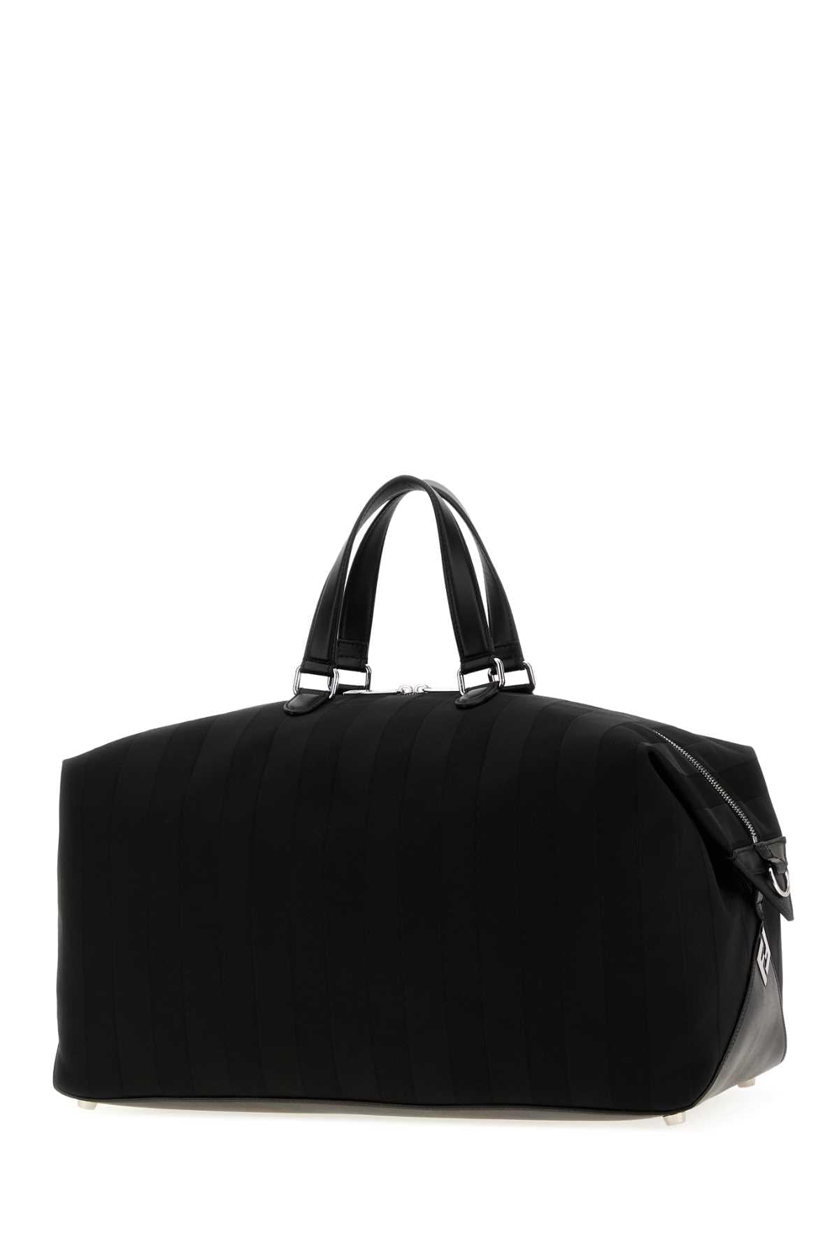 Fendi Men Black Canvas Fendi Lui 48 Travel Bag FENDI