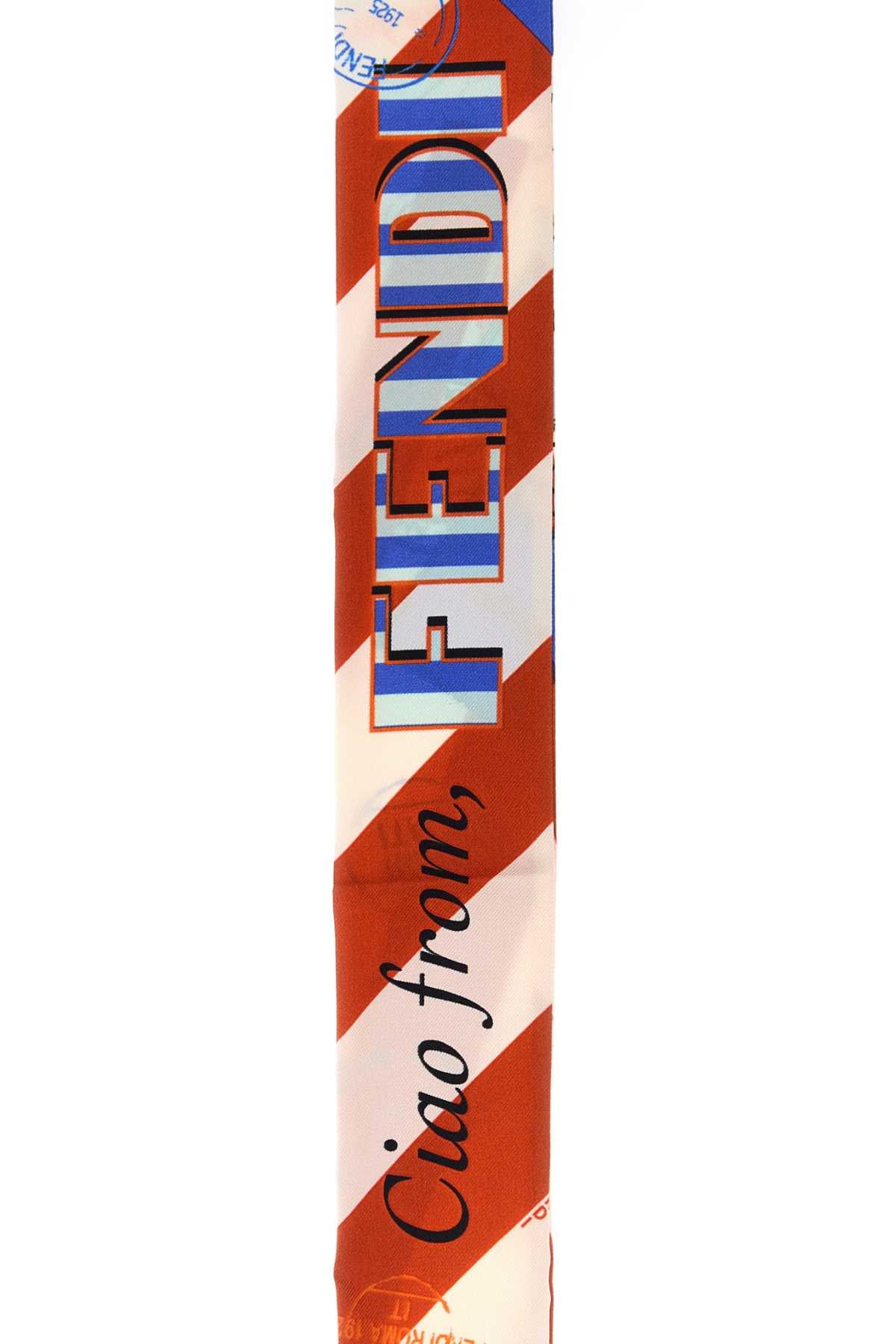Fendi Women Printed Silk Reversible Foulard FENDI