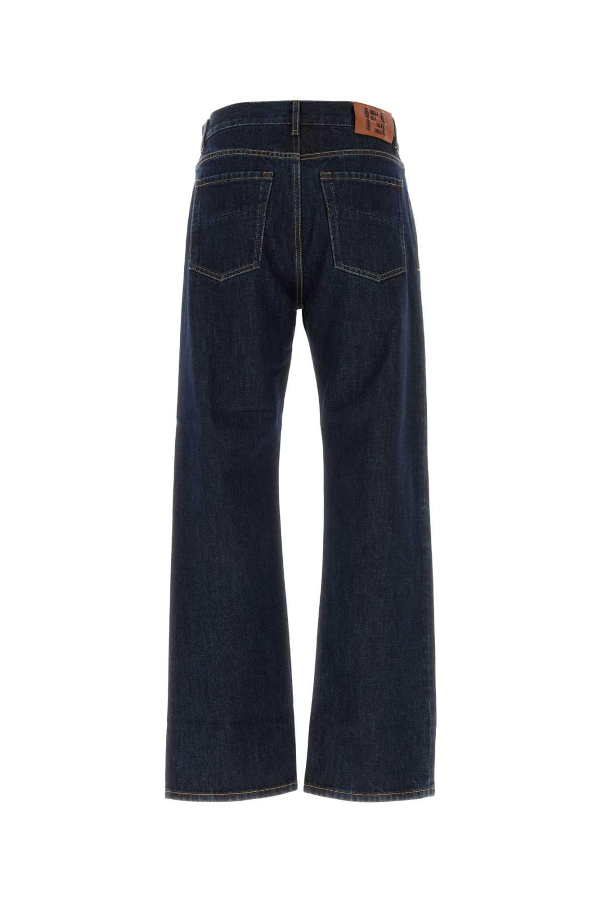 Fendi Men Dark Blue Denim Jeans FENDI