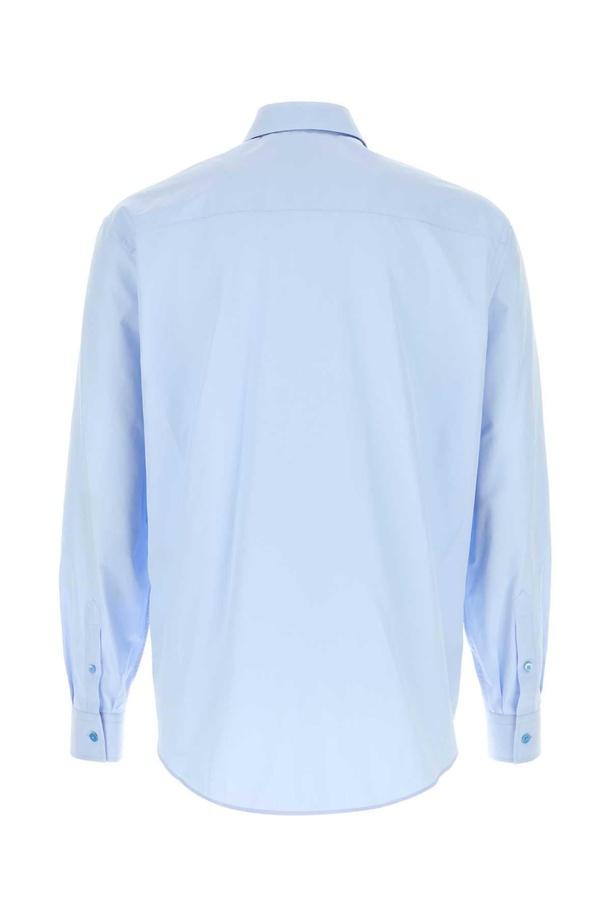 Fendi Men Light Blue Poplin Shirt FENDI