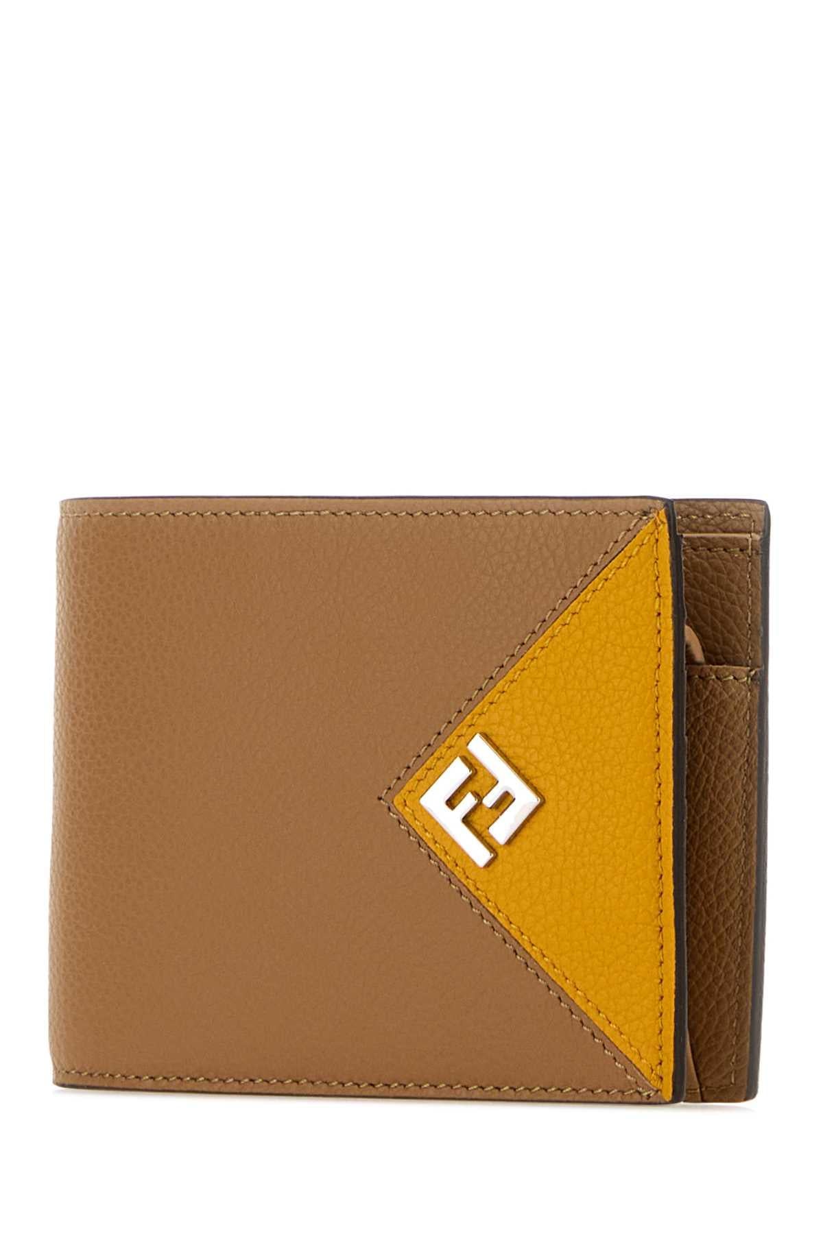 Fendi Men Beige Leather Wallet FENDI