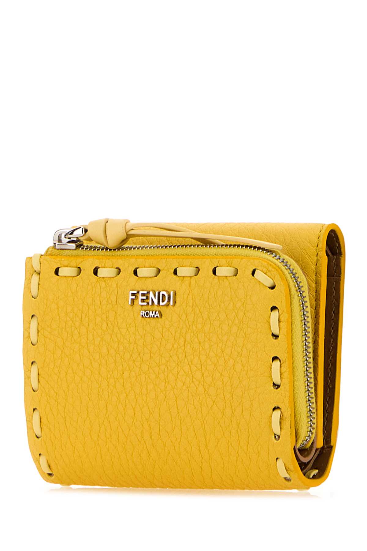 Fendi Women Yellow Leather Wallet FENDI
