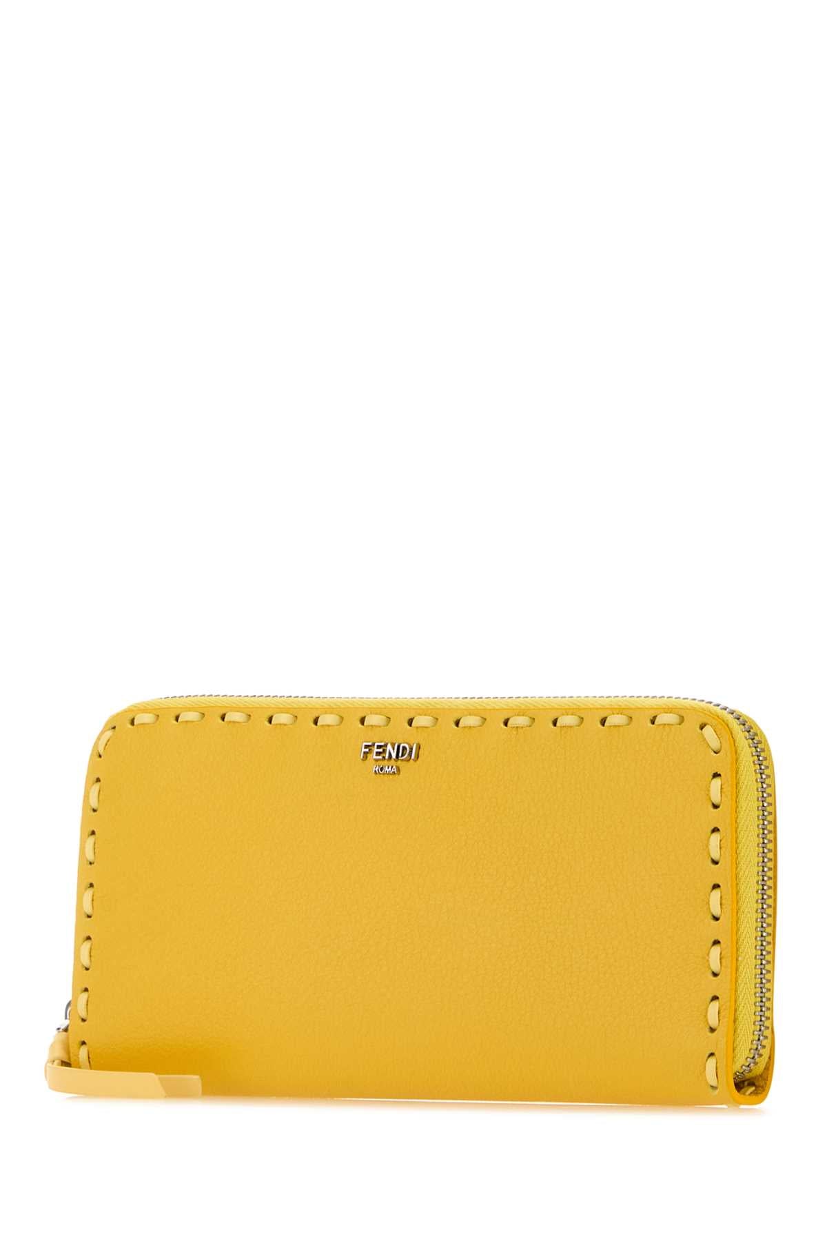 Fendi Women Yellow Leather Wallet FENDI