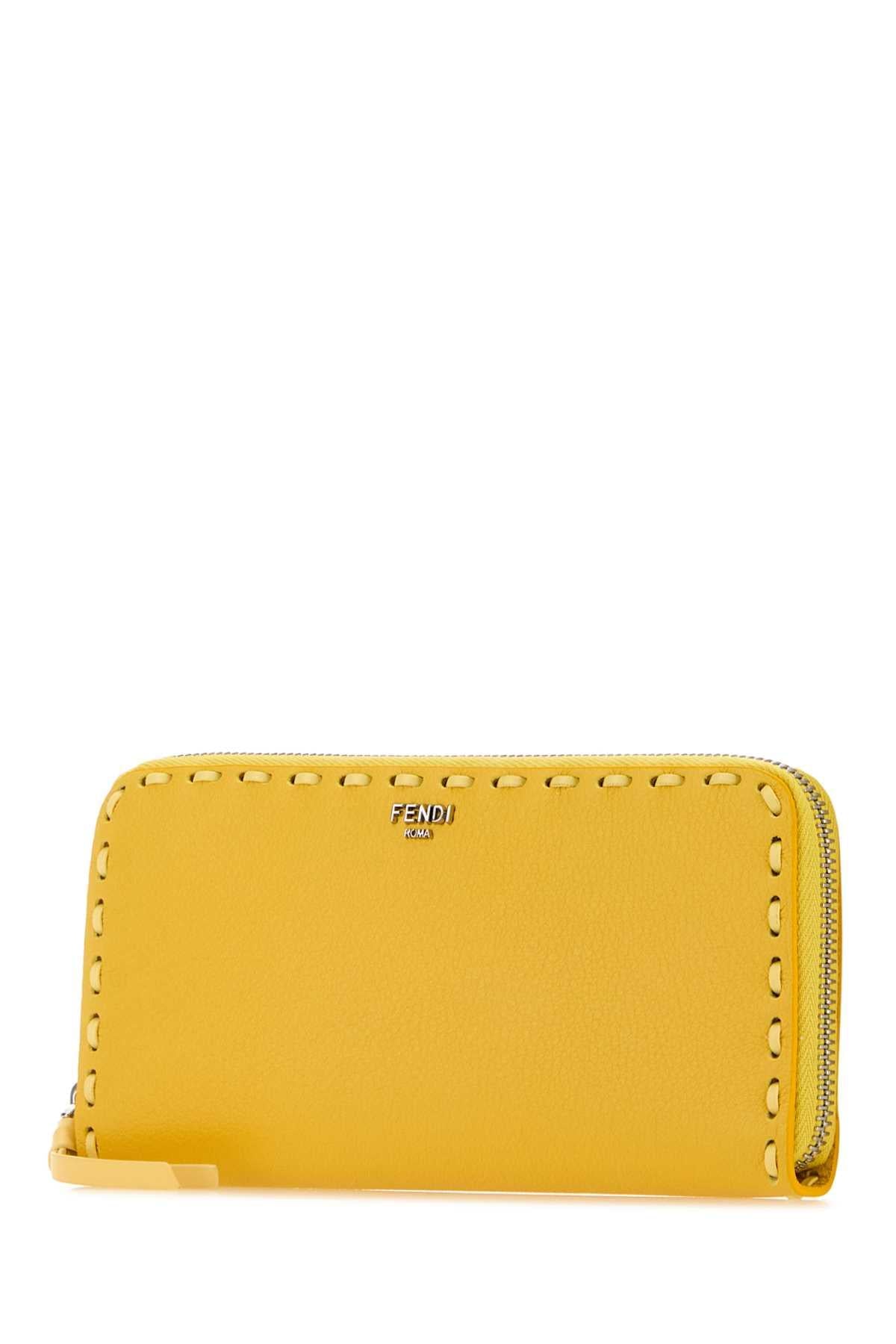 Fendi Women Yellow Leather Wallet FENDI