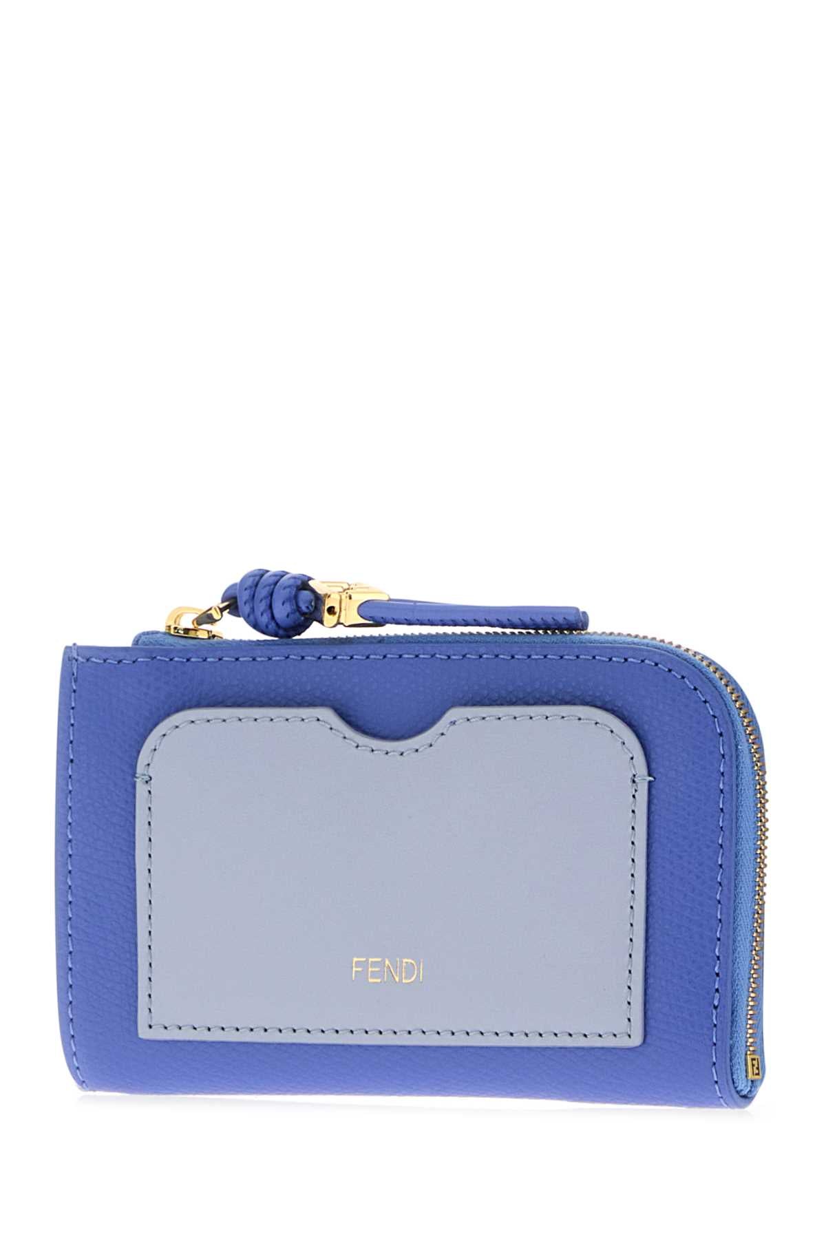 Fendi Women Blue Leather Coin Purse FENDI