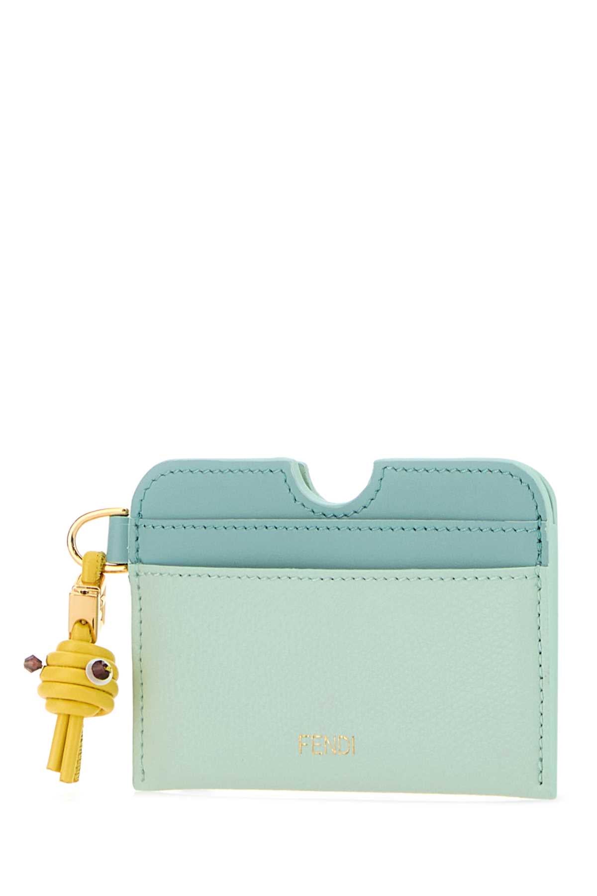 Fendi Women Two-Tone Leather Card Holder FENDI