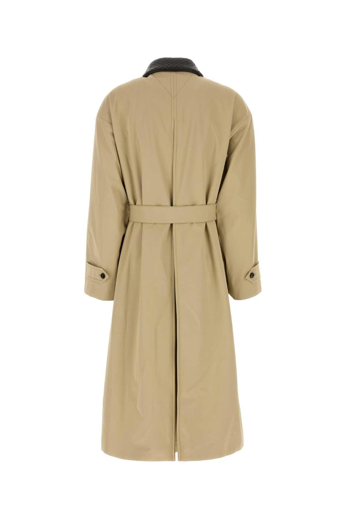 Bottega Veneta Women Beige Cotton Trench Coat BOTTEGA VENETA