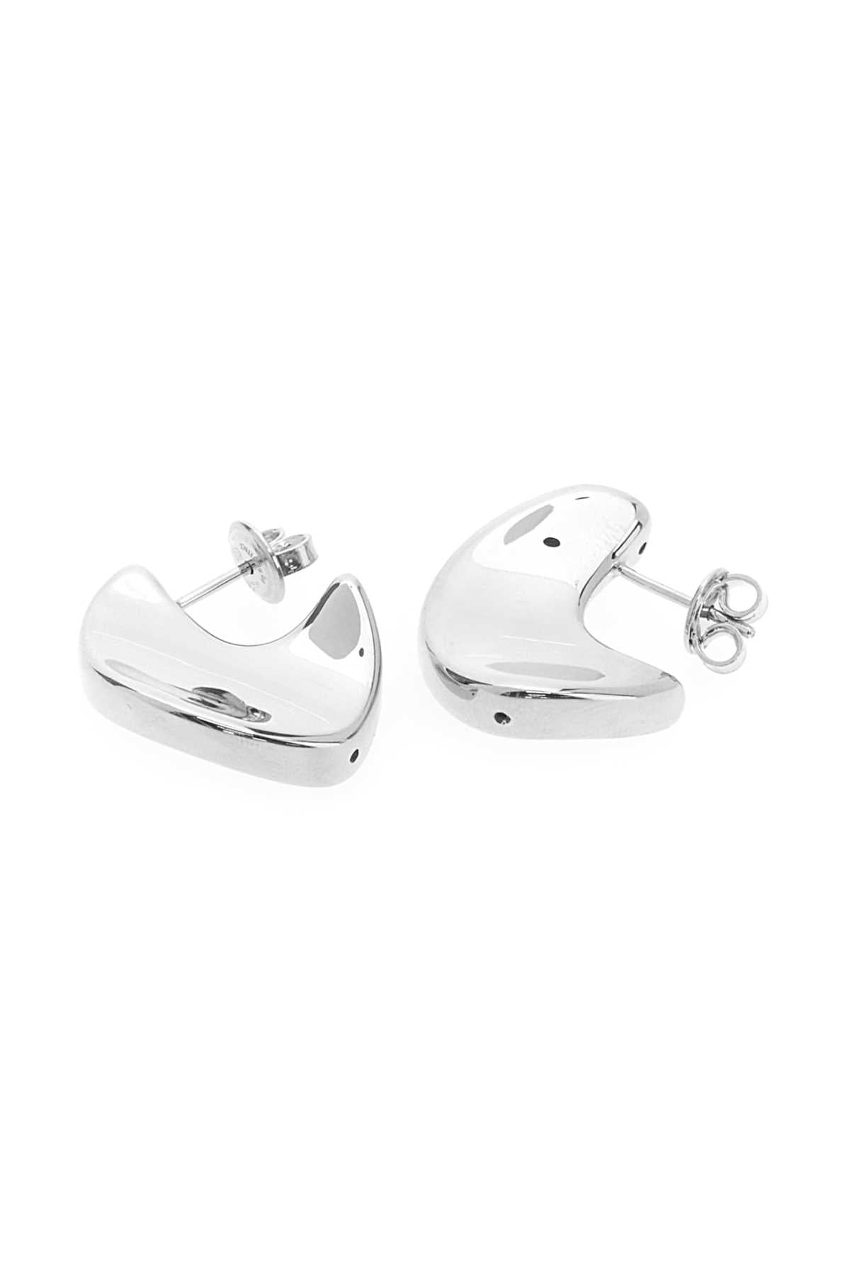 Bottega Veneta Women Silver Small Disc Earrings BOTTEGA VENETA