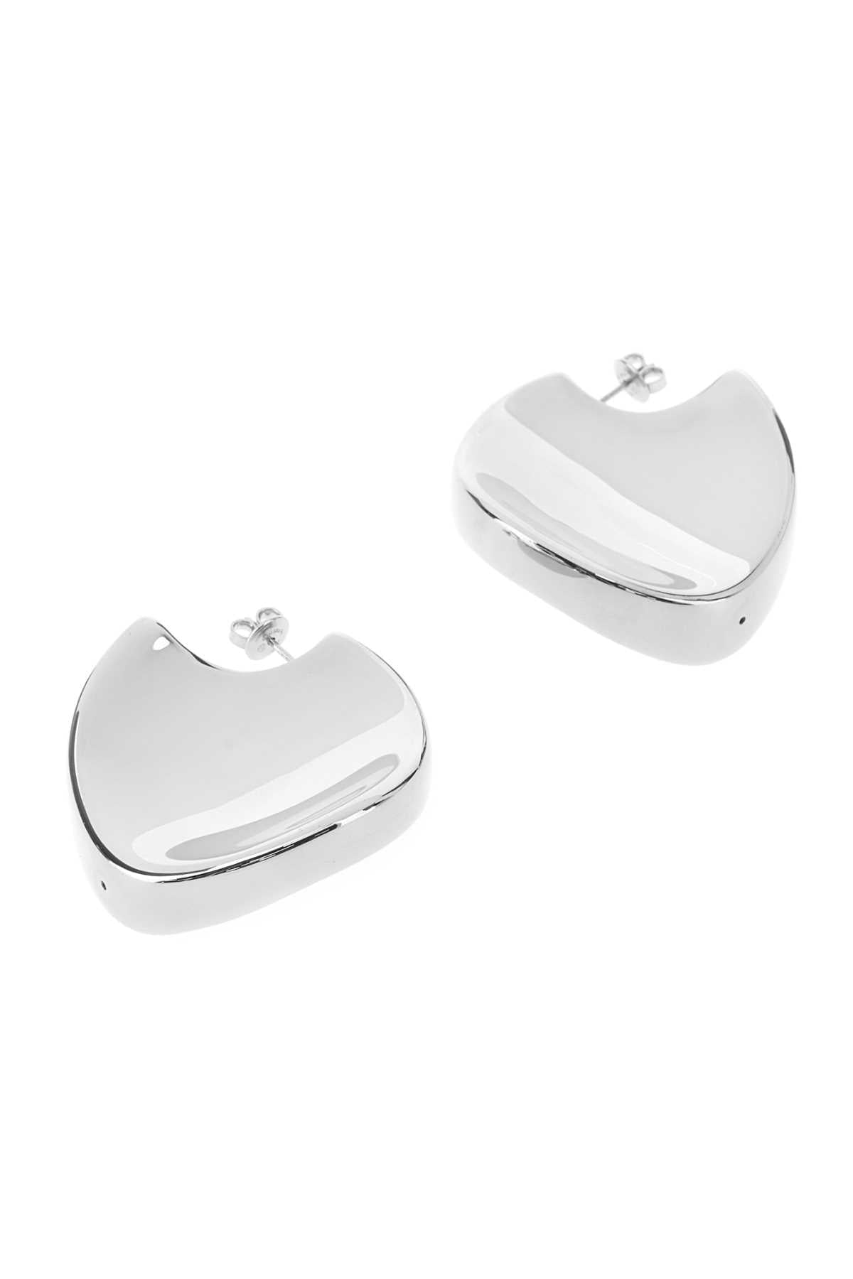 Bottega Veneta Women Silver Large Disc Earrings BOTTEGA VENETA