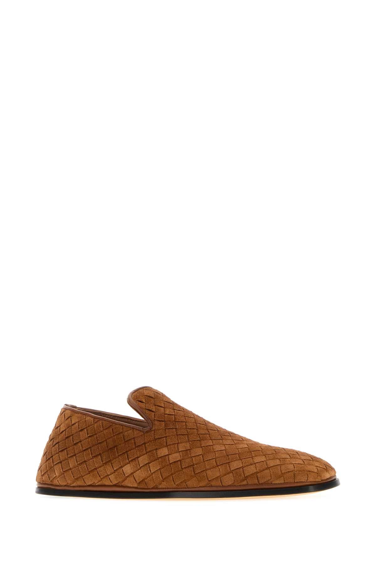 Bottega Veneta Women Caramel Suede Palazzo Loafers BOTTEGA VENETA
