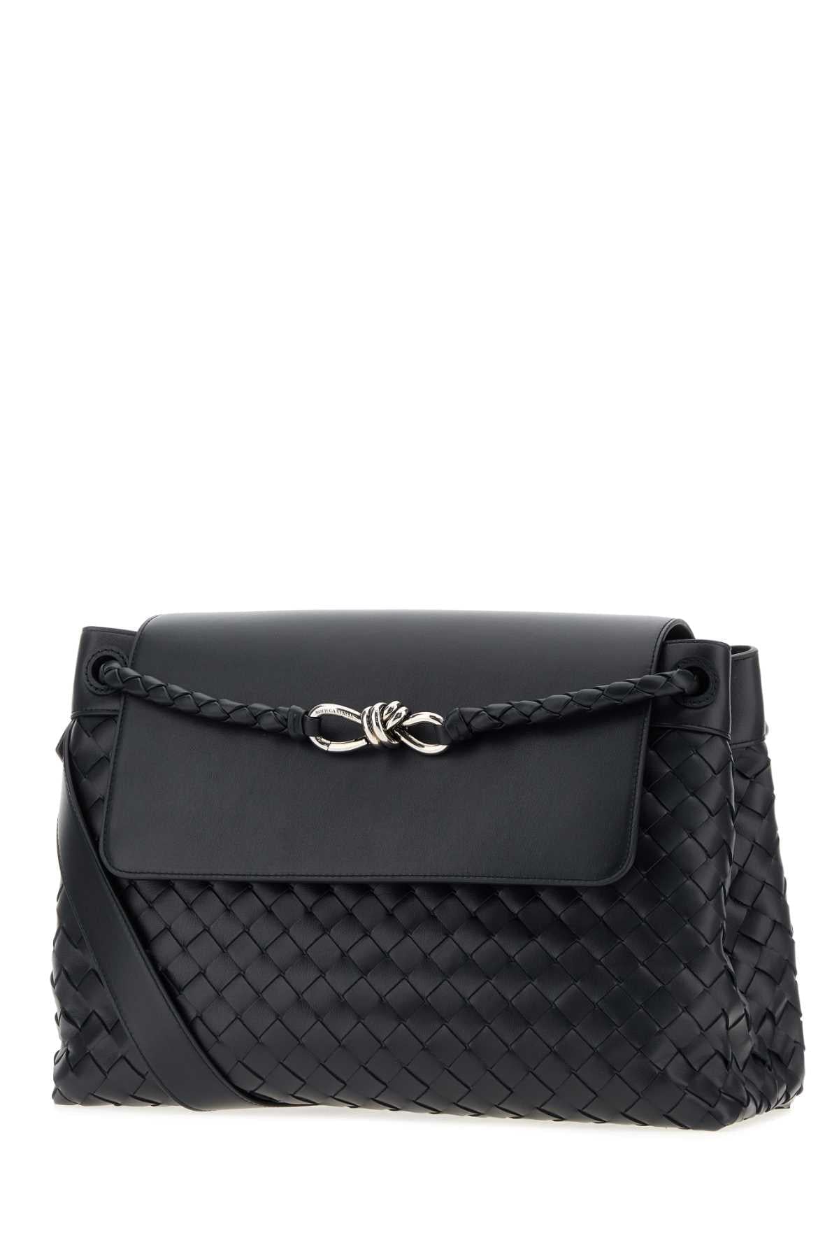 Bottega Veneta Men Midnight Blue Leather Medium Andiamo Crossbody Bag BOTTEGA VENETA