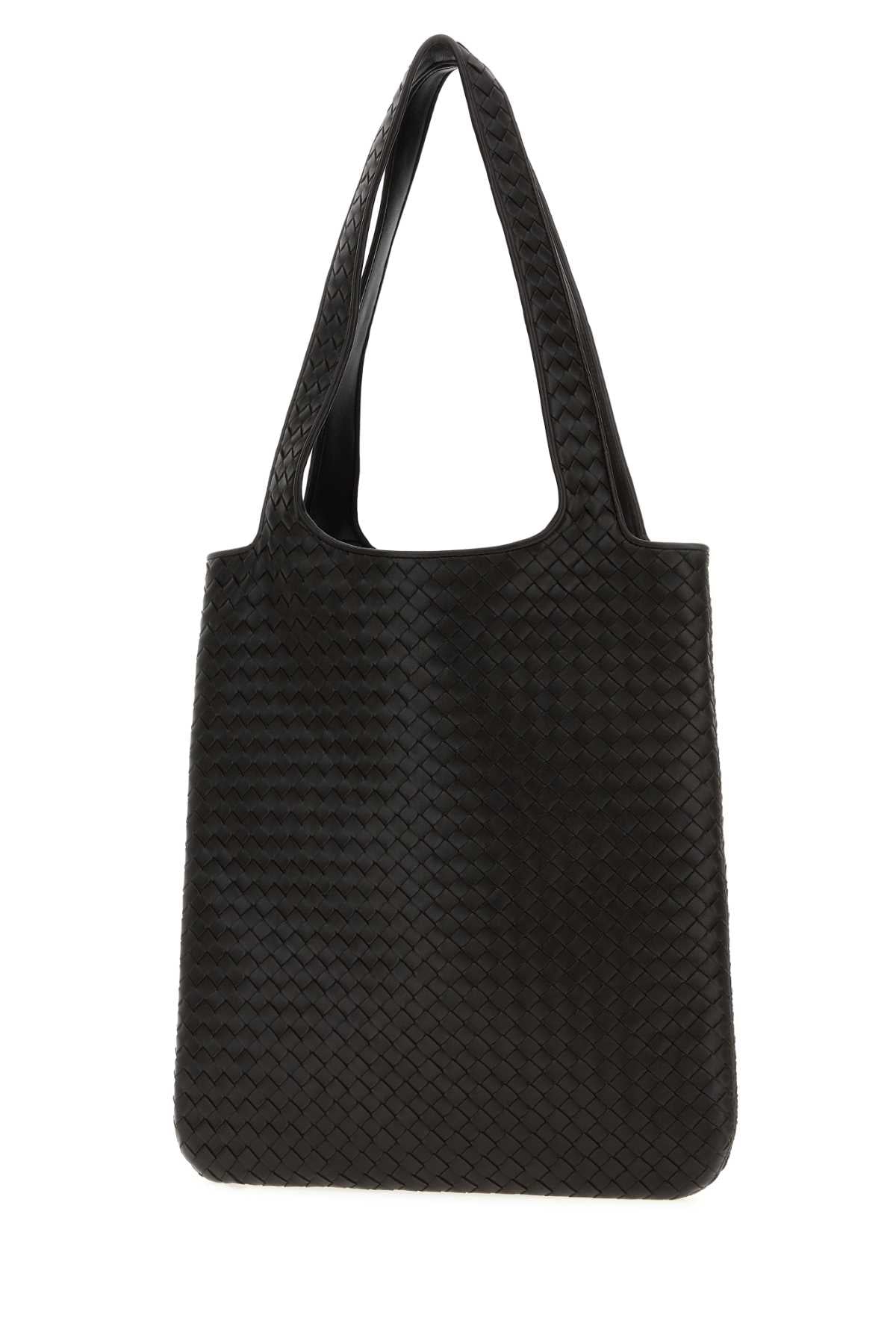 Bottega Veneta Men Dark Brown Leather Veneto Shoulder Bag BOTTEGA VENETA