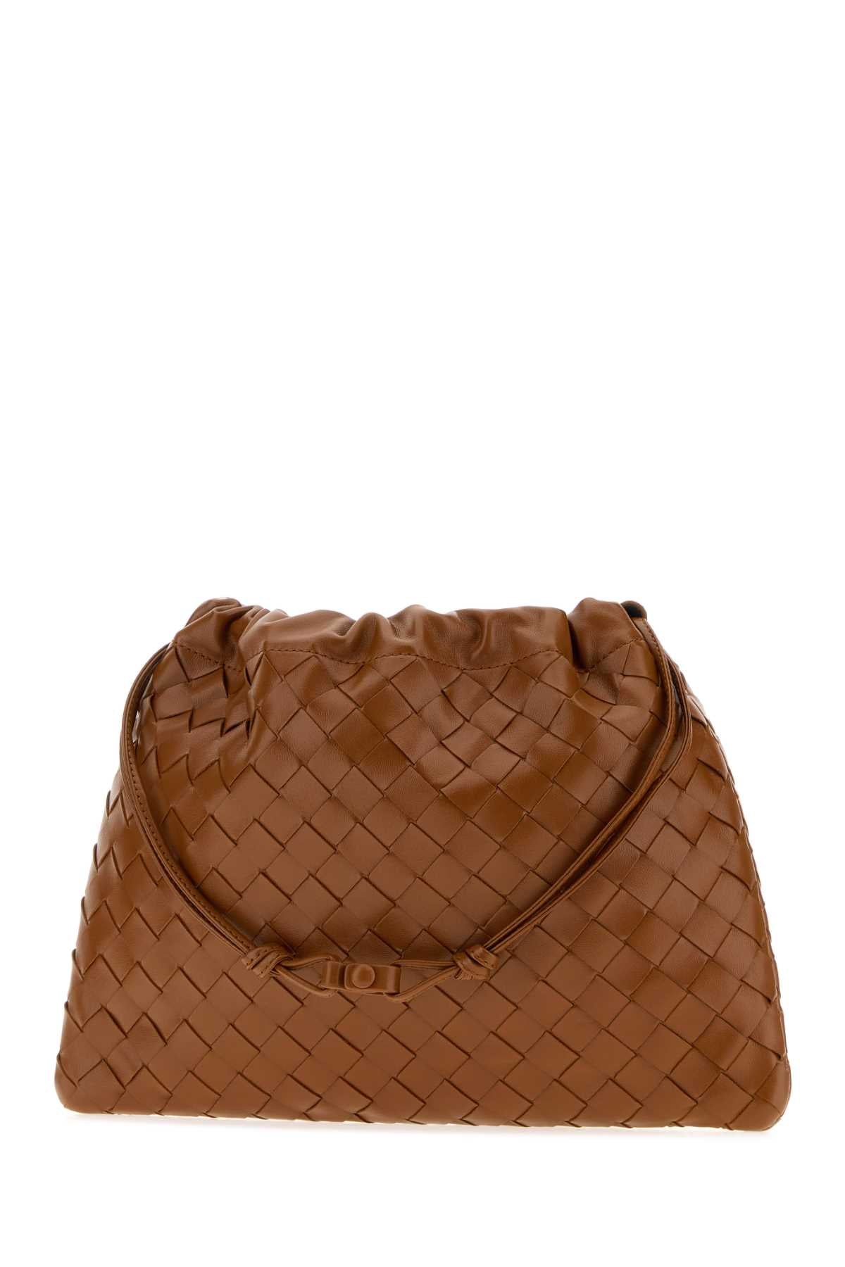 Bottega Veneta Women Camel Leather Medium Clutch BOTTEGA VENETA