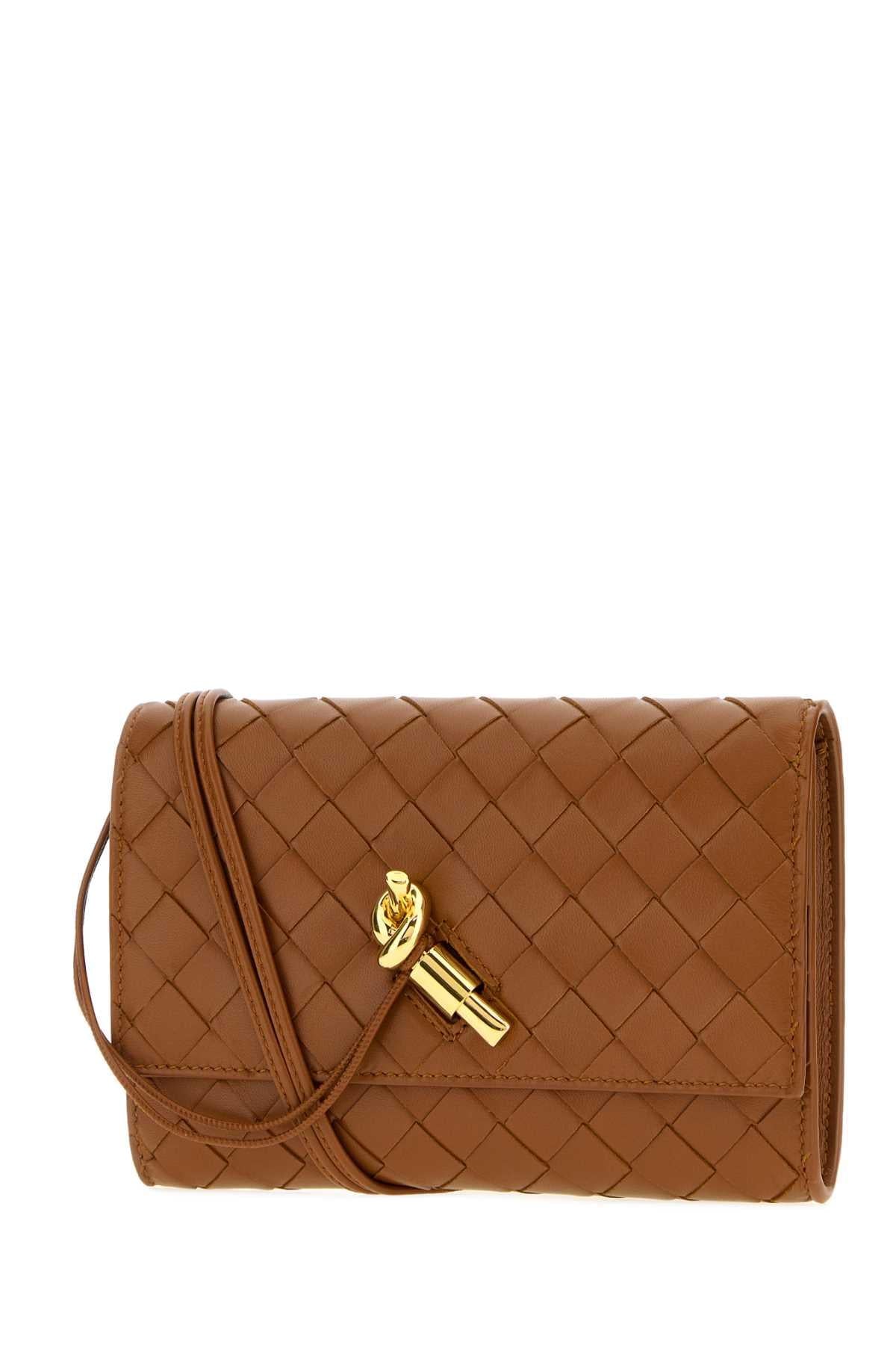 Bottega Veneta Women Camel Nappa Leather Andiamo Crossbody Bag BOTTEGA VENETA