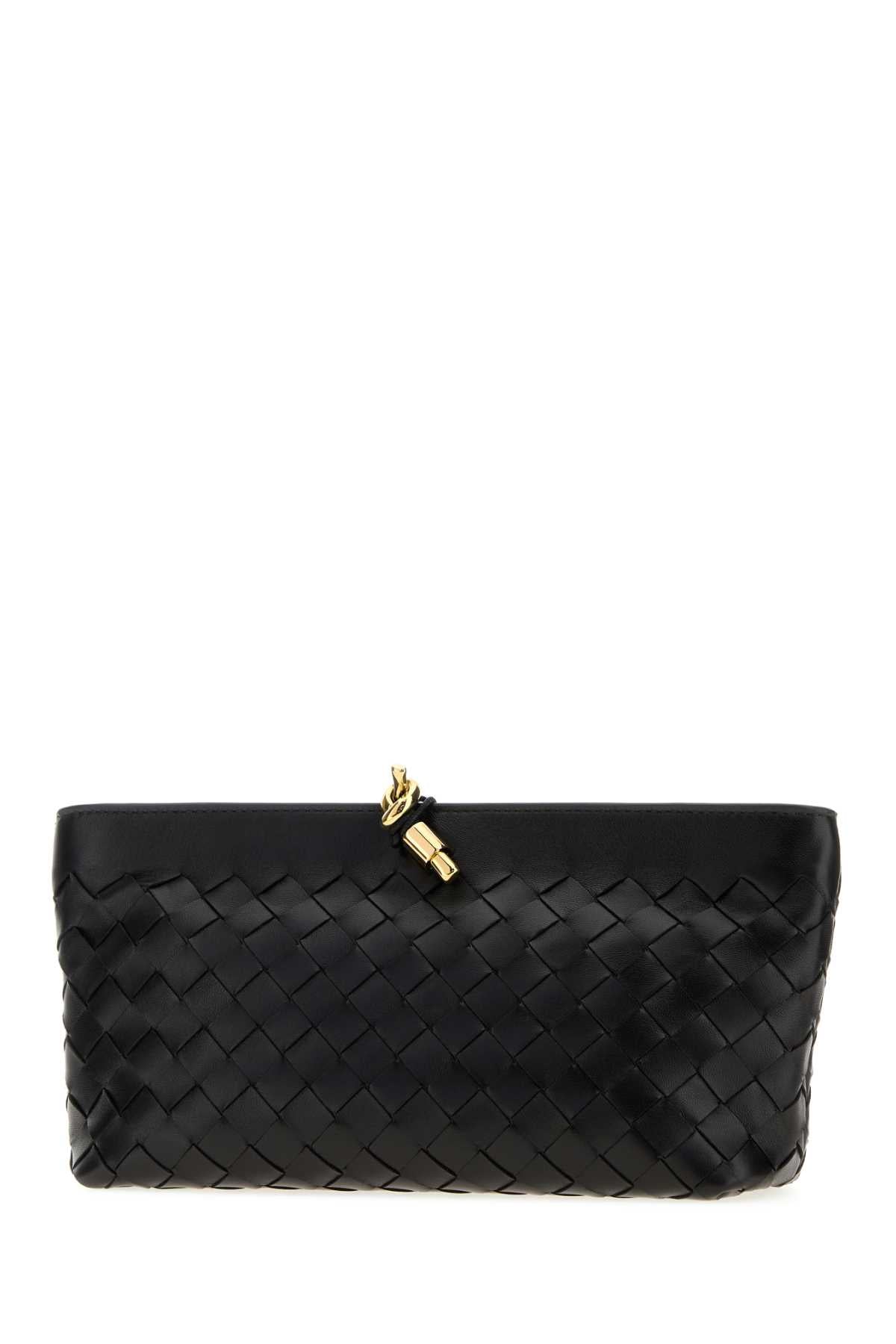 Bottega Veneta Women Black Nappa Leather Andiamo Clutch BOTTEGA VENETA