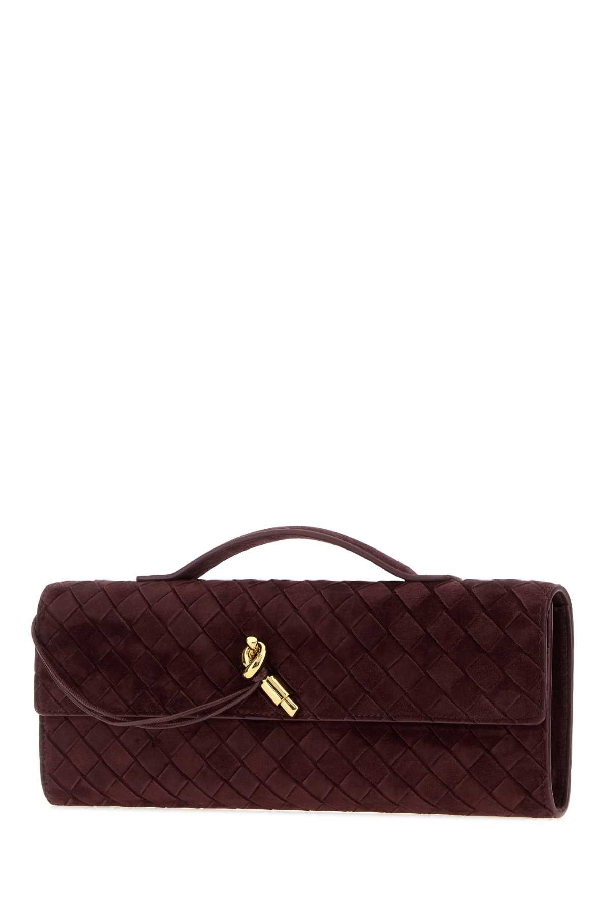 Bottega Veneta Women Burgundy Suede Andiamo Handbag BOTTEGA VENETA