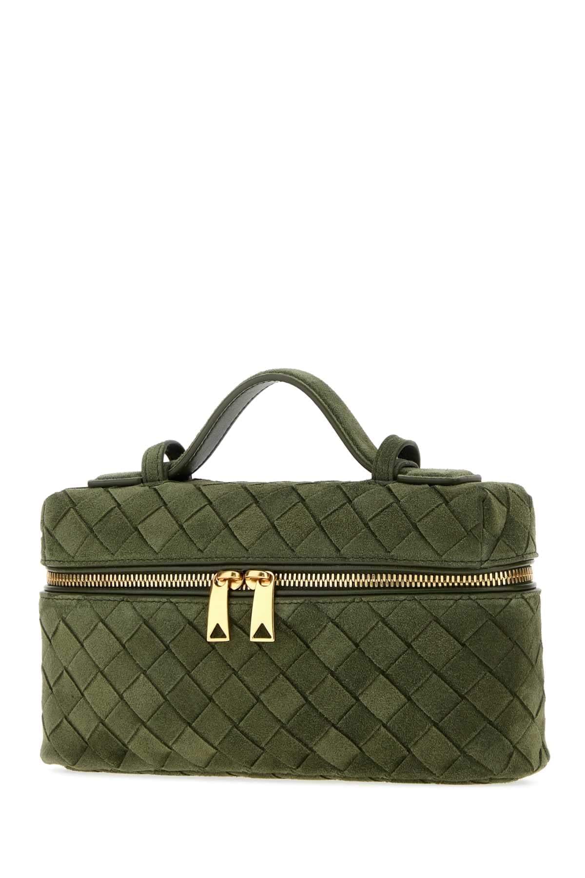 Bottega Veneta Women Bottle Green Suede Bang Bang Handbag BOTTEGA VENETA