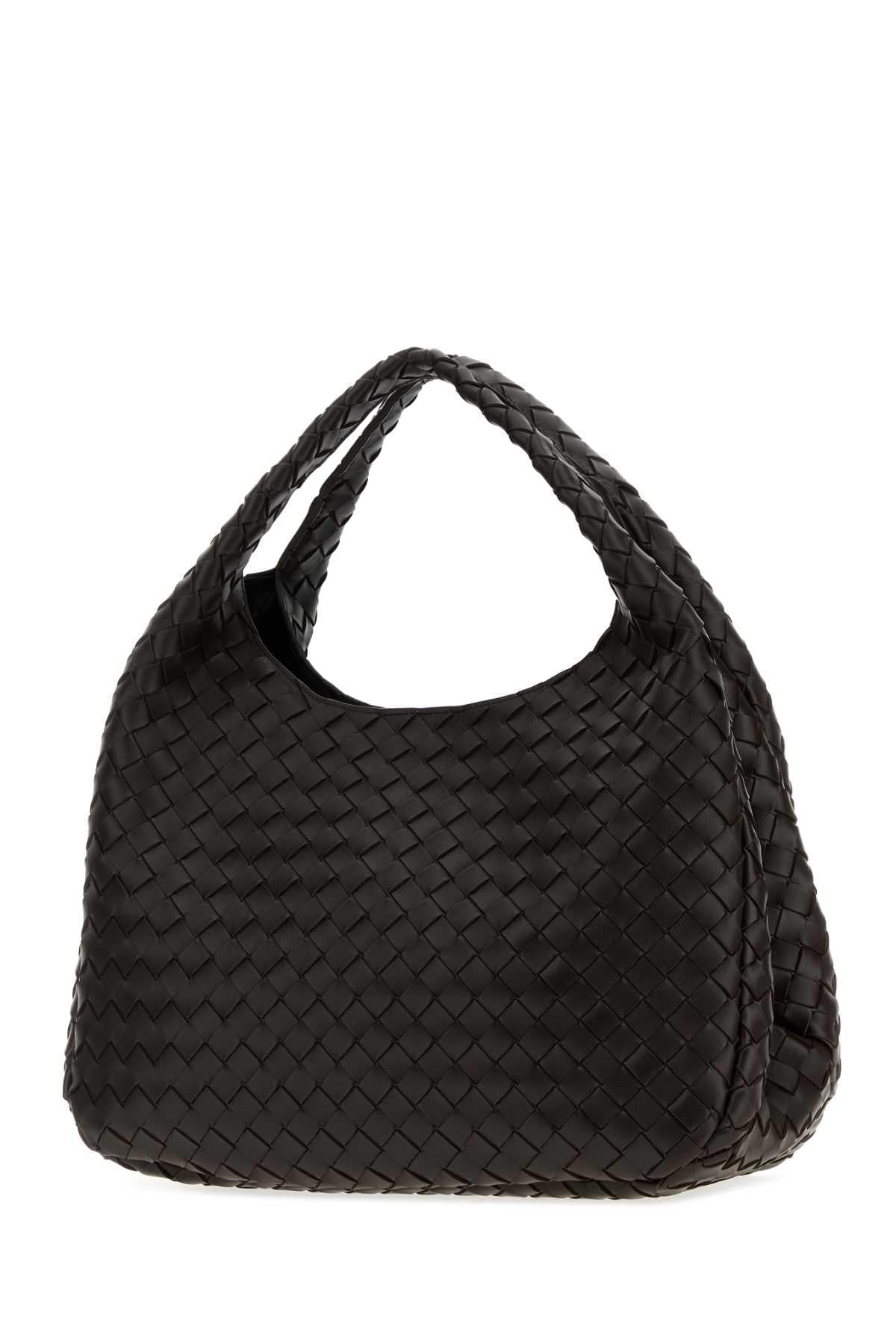 Bottega Veneta Women Dark Brown Leather Large Campana Shoulder Bag BOTTEGA VENETA