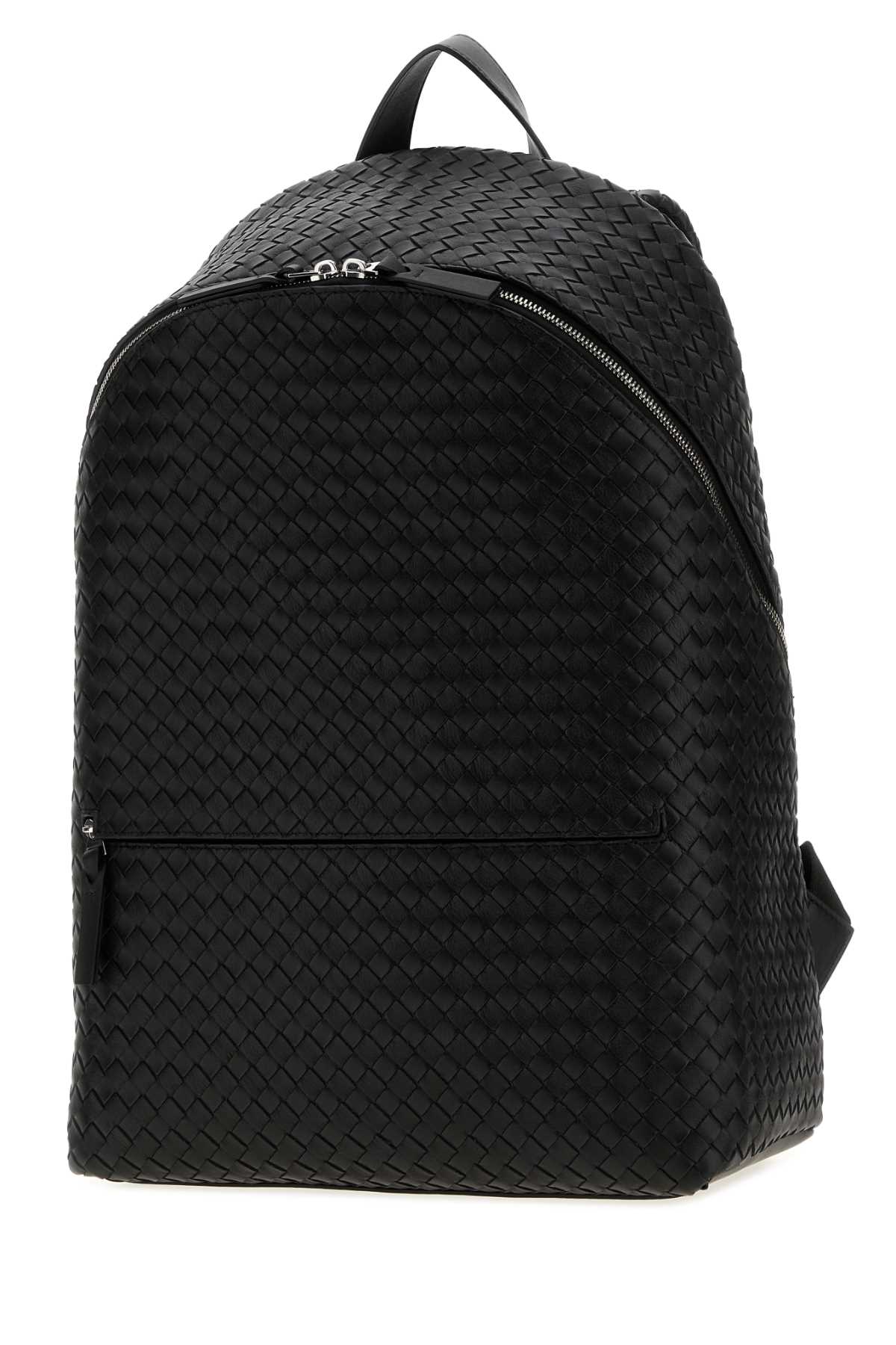 Bottega Veneta Men Black Leather Intrecciato 1975 Backpack BOTTEGA VENETA