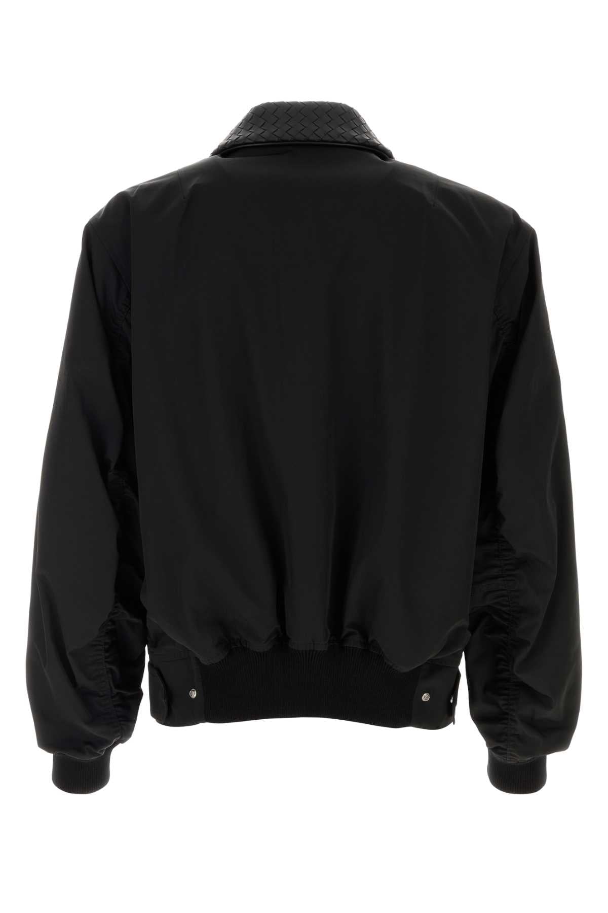 Bottega Veneta Men Black Nylon Blend Bomber Jacket BOTTEGA VENETA