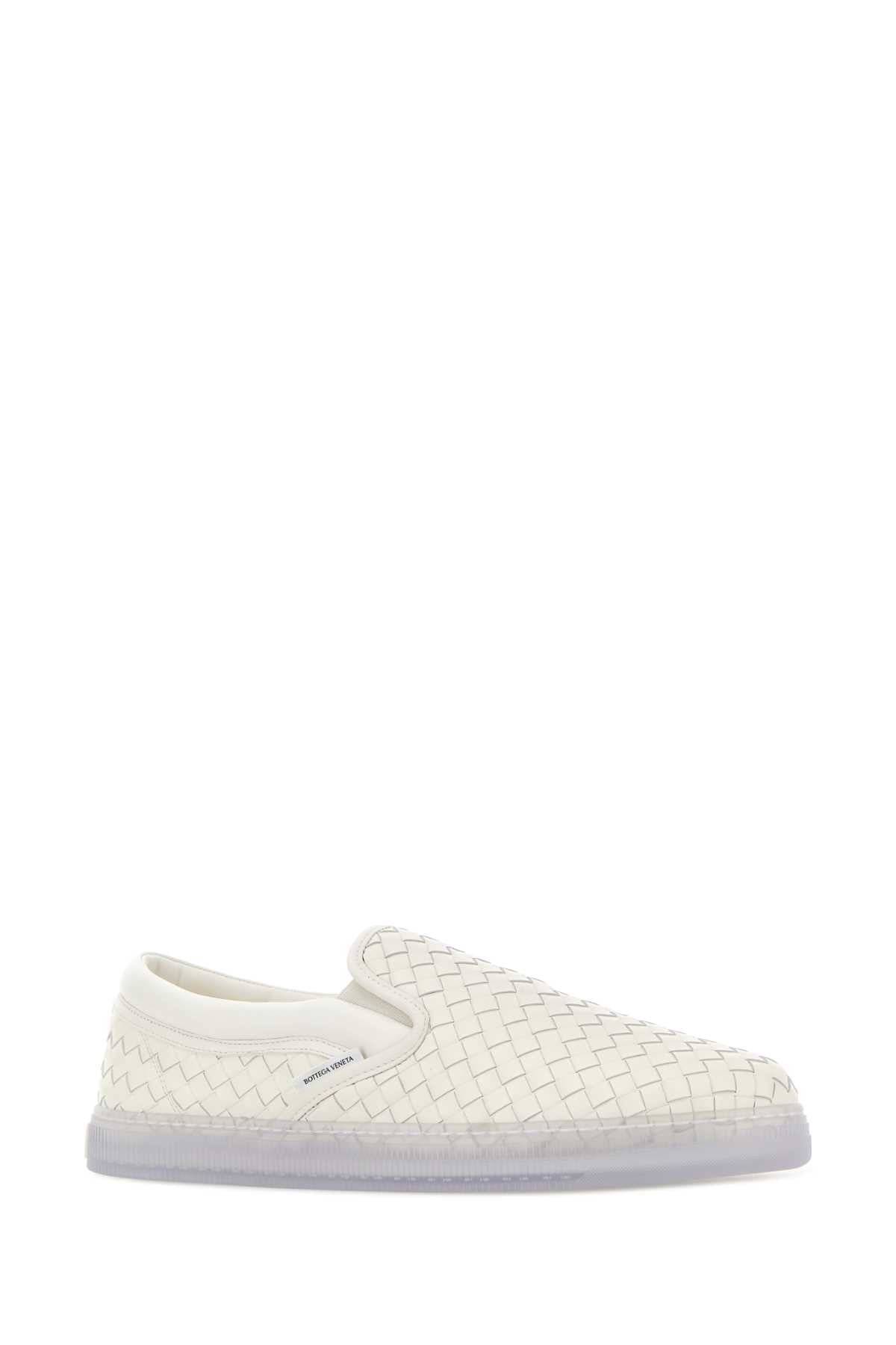 Bottega Veneta Men White Leather Serena Sneakers BOTTEGA VENETA