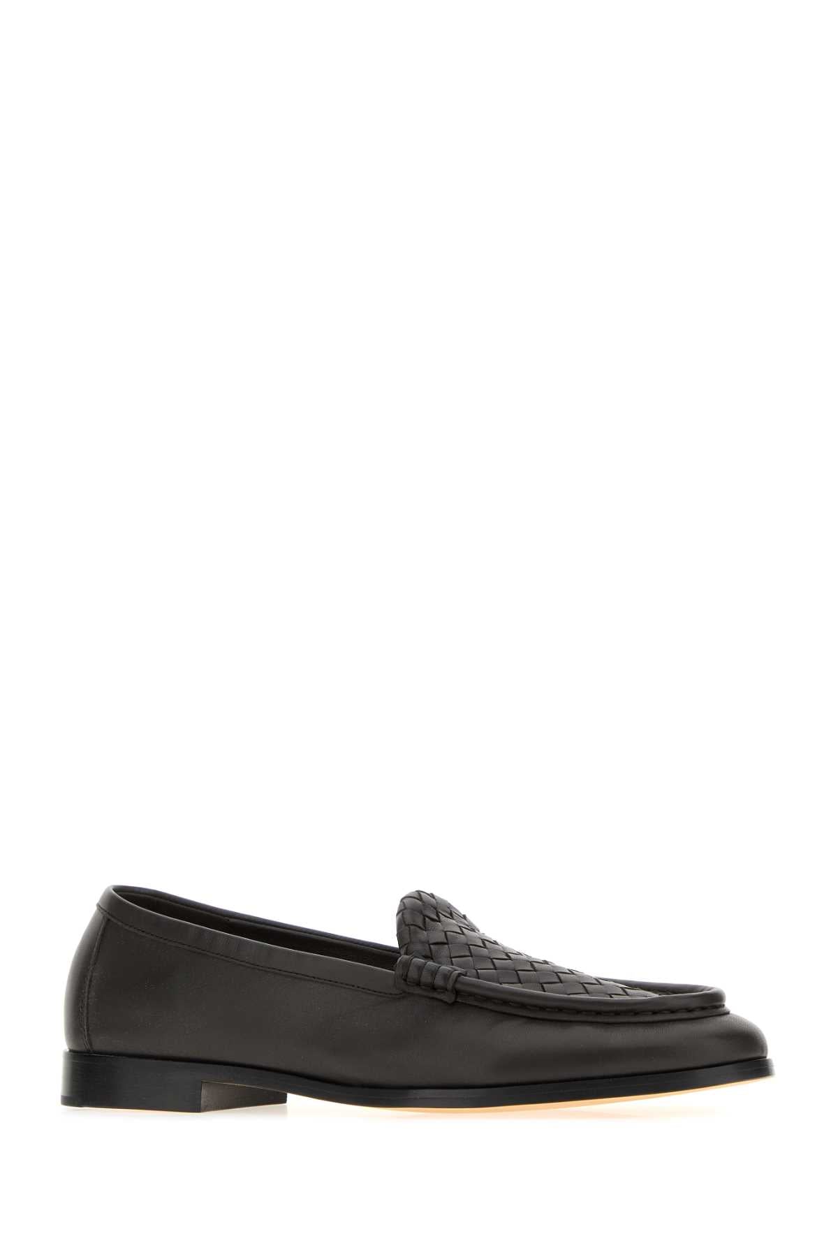 Bottega Veneta Men Dark Brown Leather Silenzio Loafers BOTTEGA VENETA