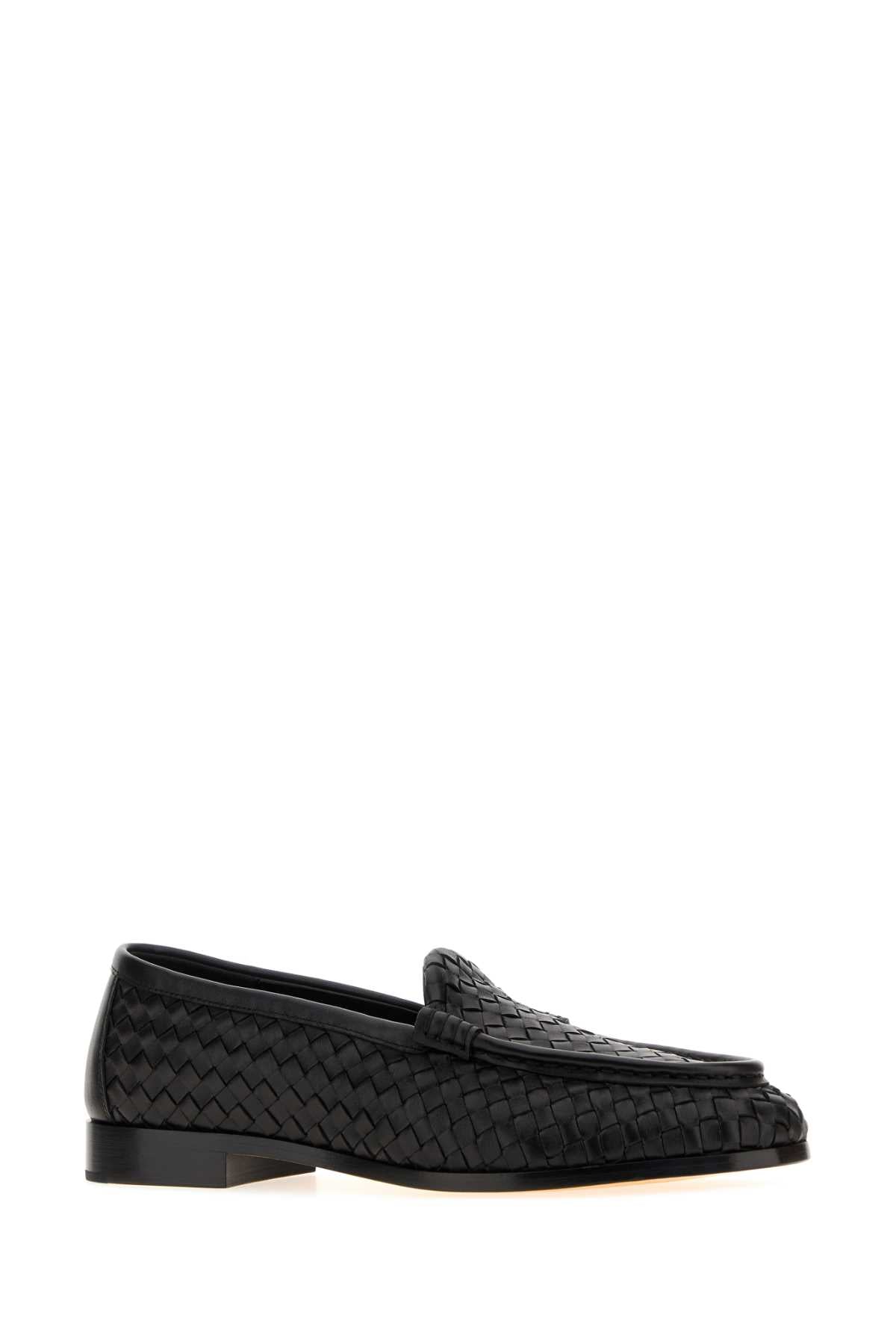 Bottega Veneta Men Black Leather Silenzio Loafers BOTTEGA VENETA