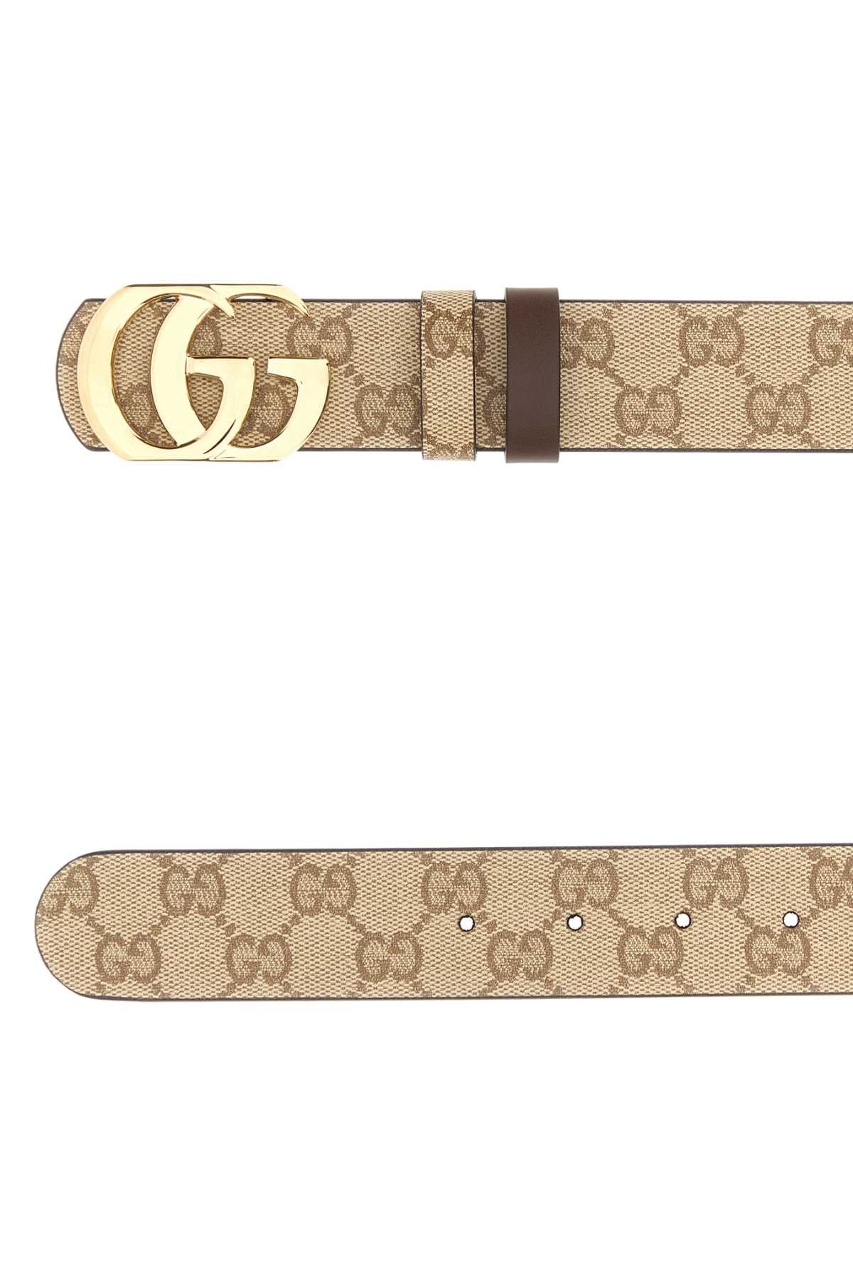 Gucci Men Gg Fabric Reversible Gg Marmont Belt GUCCI