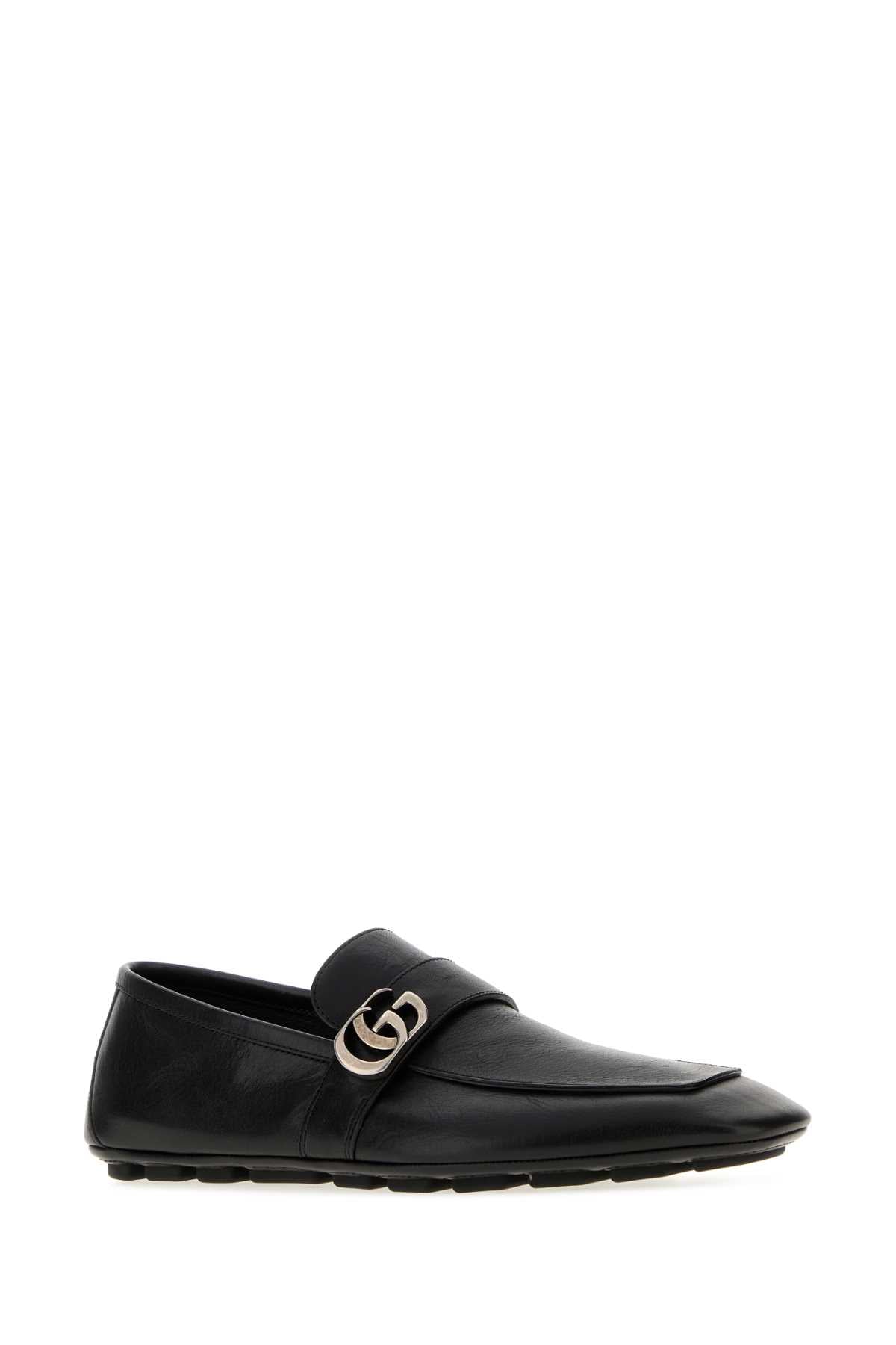 Gucci Men Black Leather Loafers GUCCI