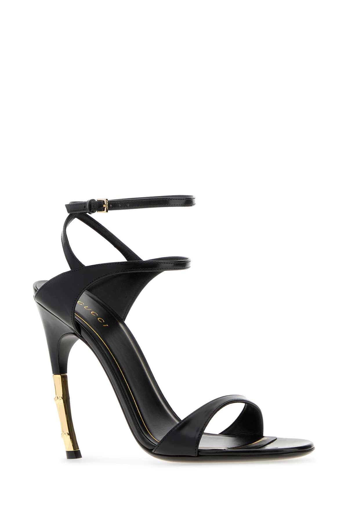 Gucci Women Black Leather Castello Sandals GUCCI