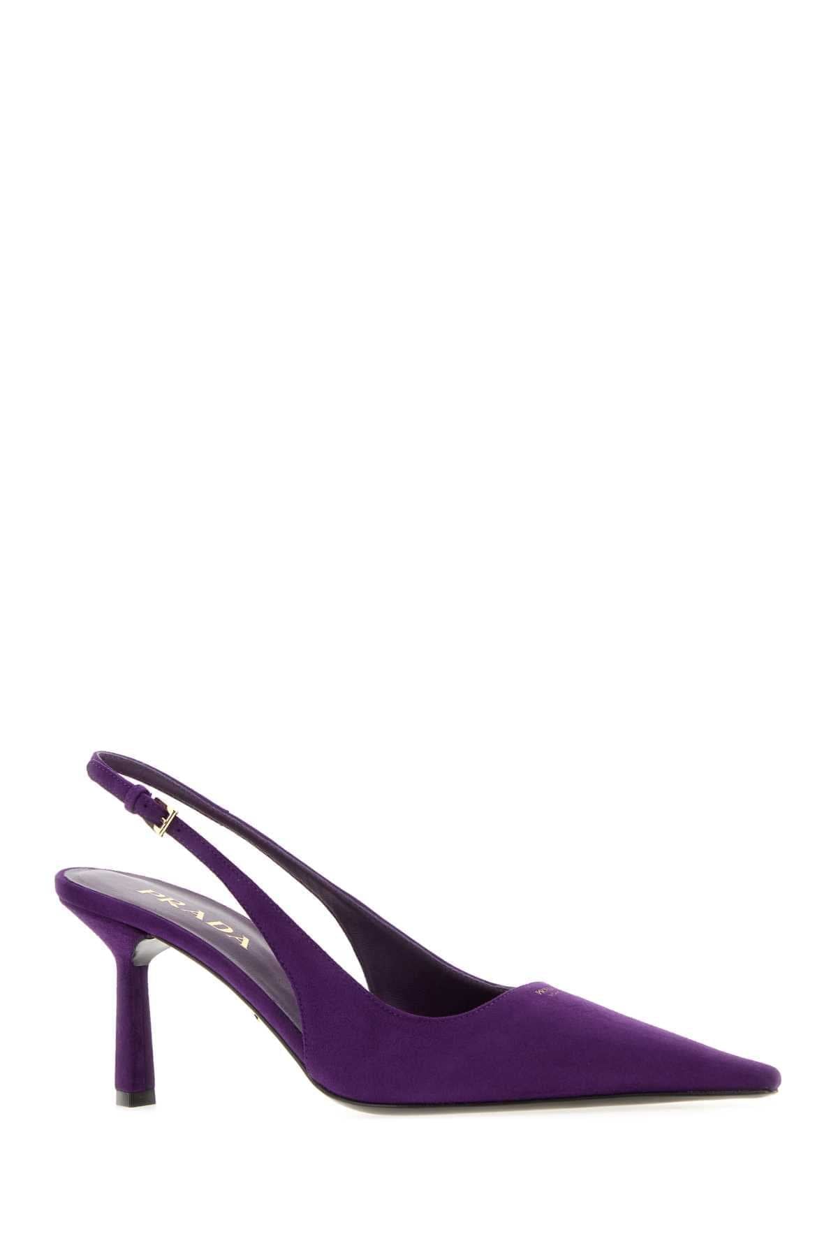 Prada Women Purple Suede Pumps PRADA