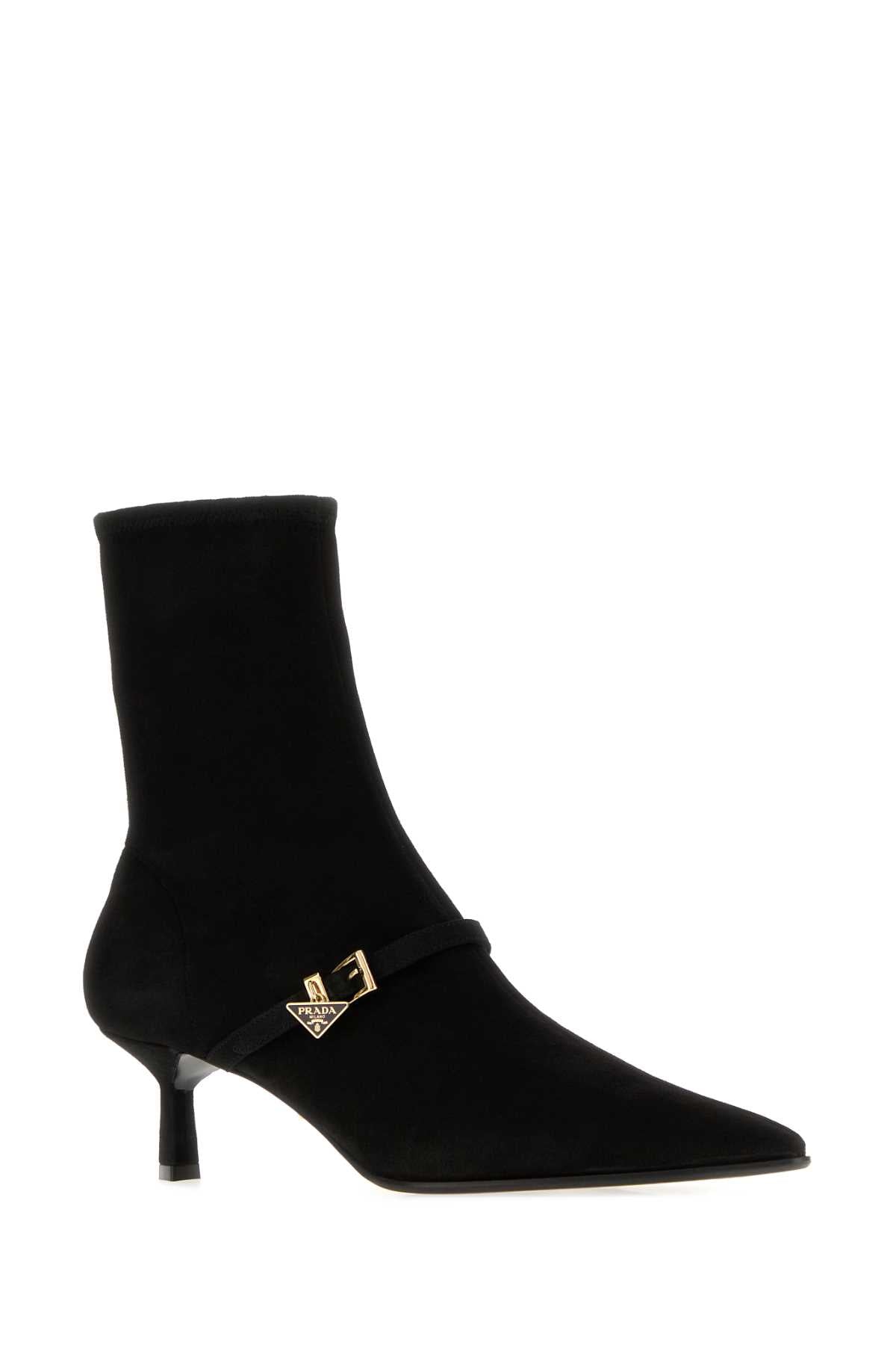Prada Women Black Suede Ankle Boots PRADA
