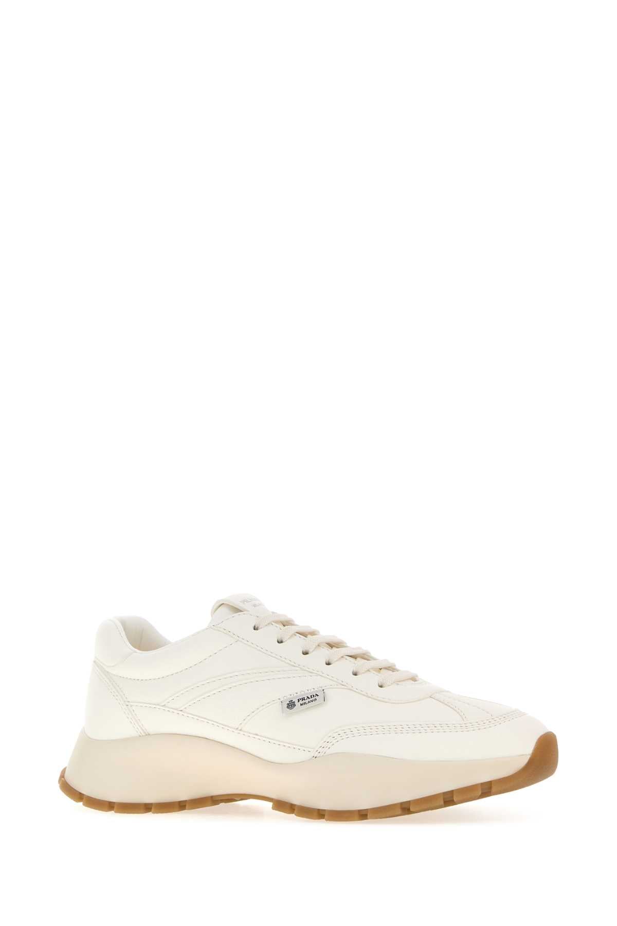 Prada Women White Nappa Leather Sneakers PRADA