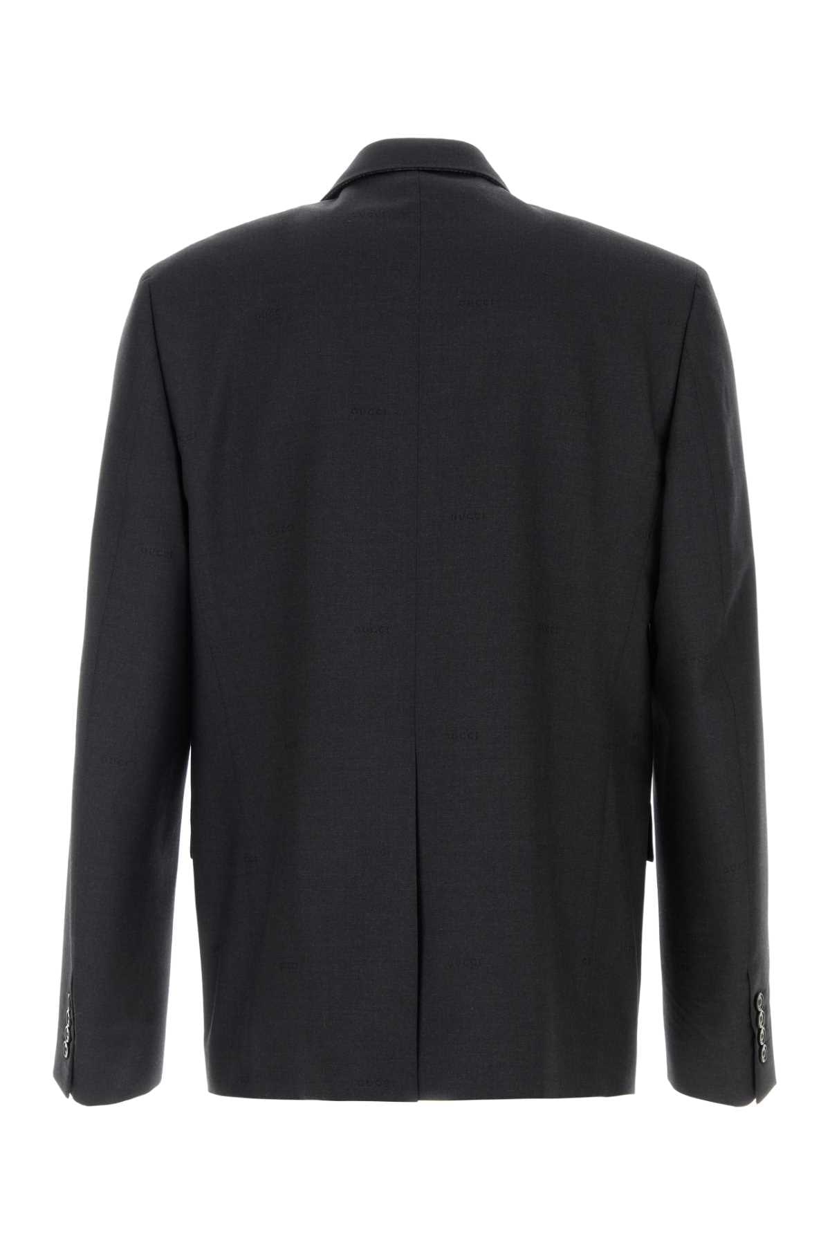 Gucci Men Graphite Wool Blazer GUCCI